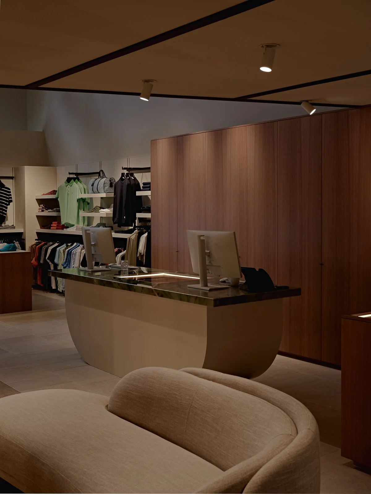 Mitchell Ogilvie made-to-measure tailoring area James Street Brisbane