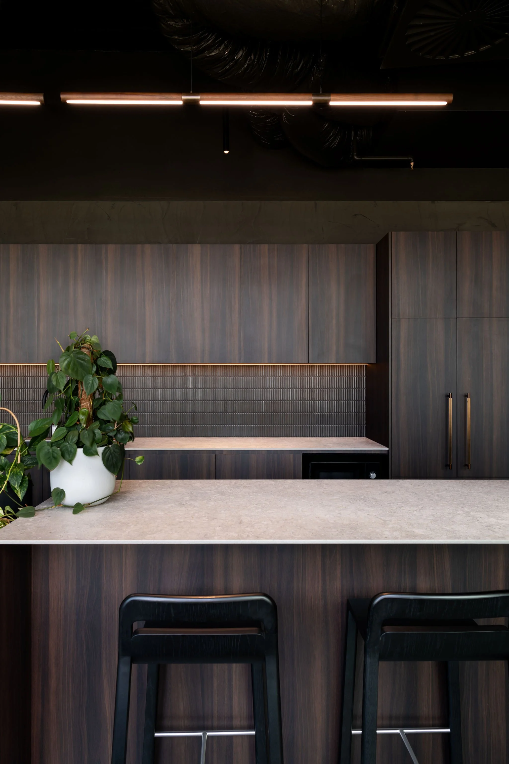 Workplace kitchen area at the Unita Perth office designed by Collectivus.