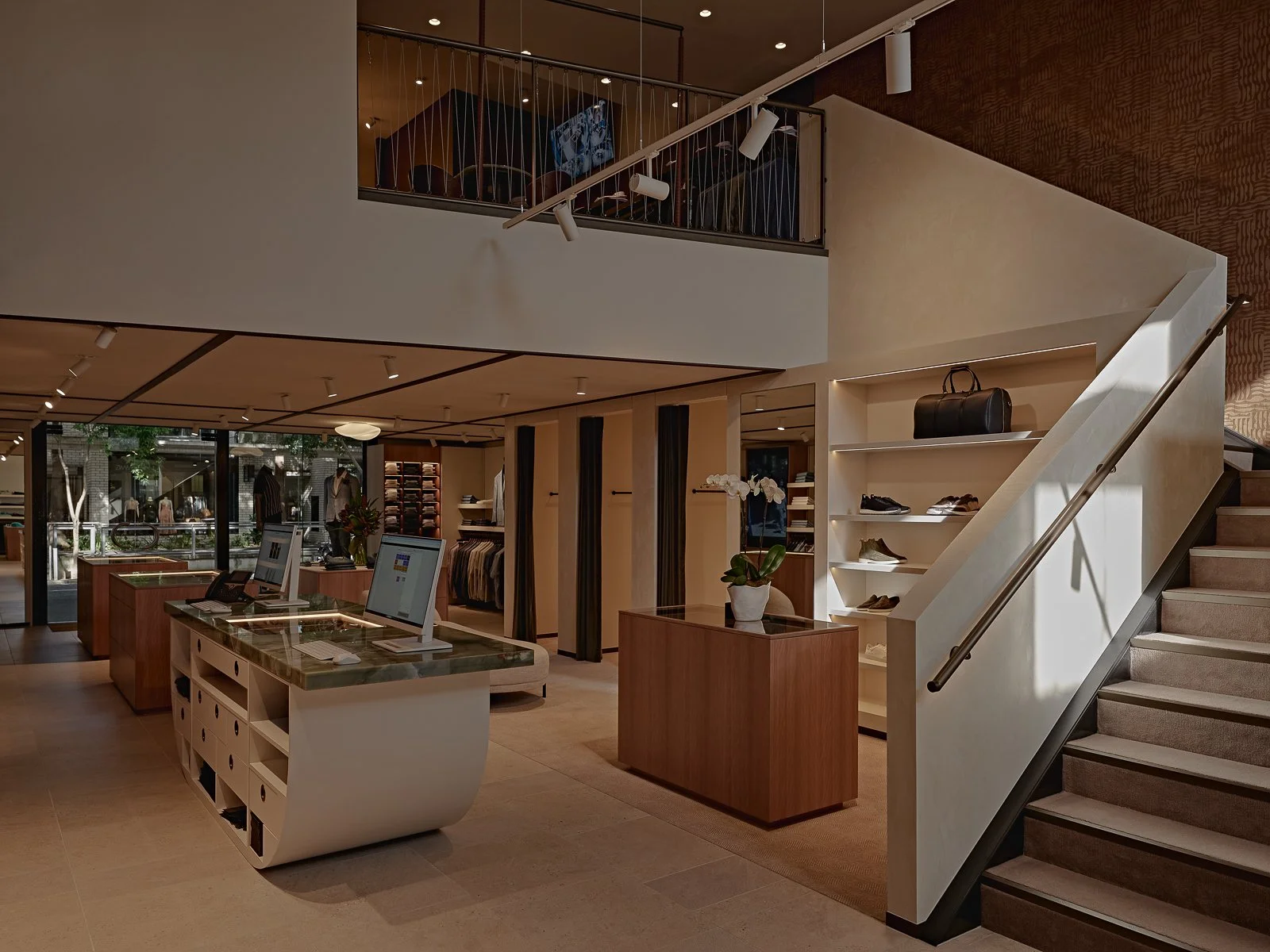 Mitchell Ogilvie luxury menswear store interior James Street Brisbane