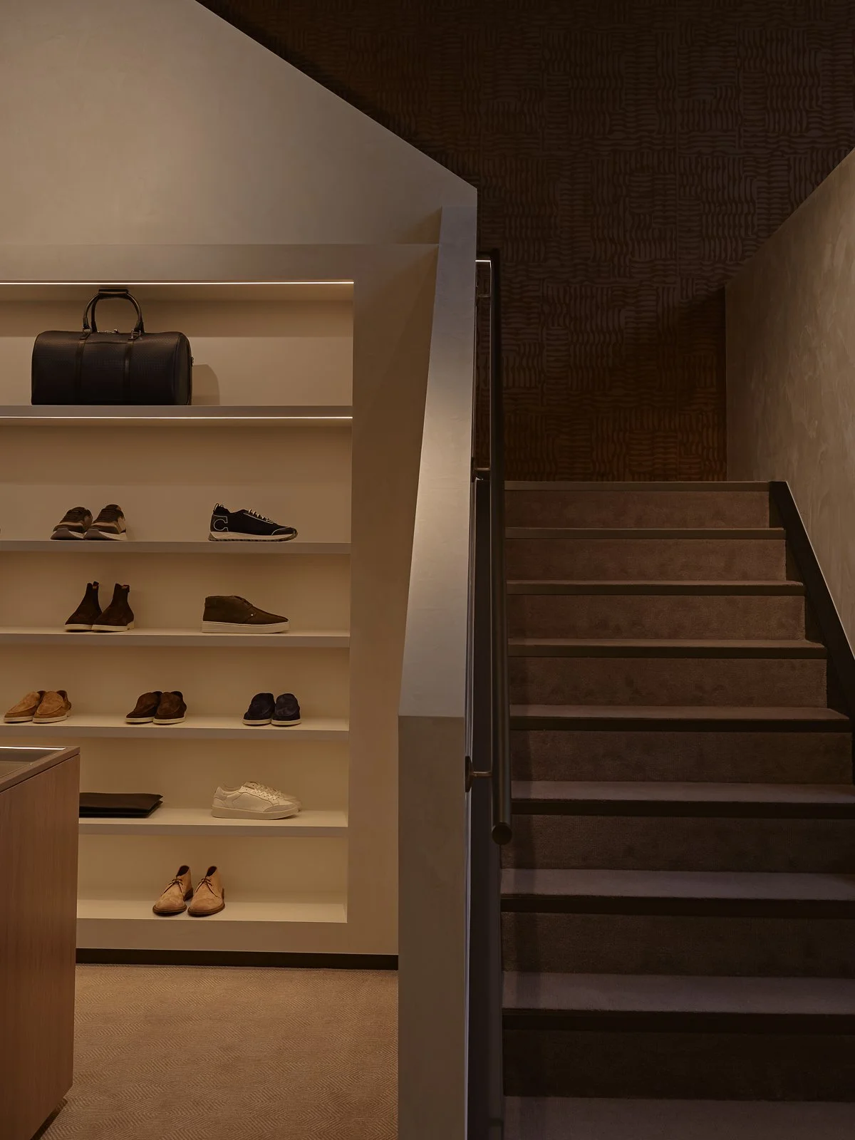 Designer menswear retail interior on James Street Fortitude Valley