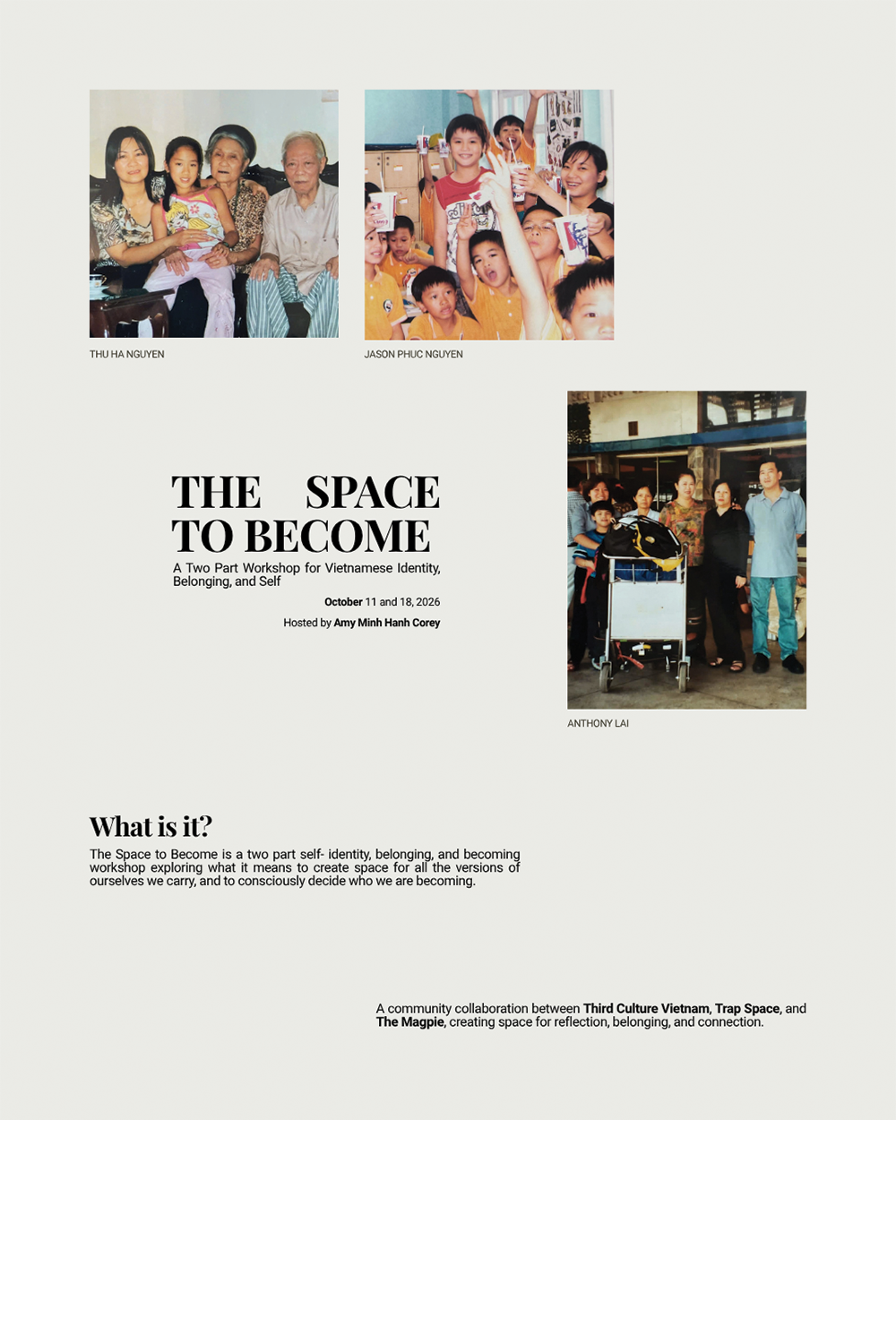 THE SPACE TO BECOME: A Two Part Workshop for Vietnamese Identity, Belonging, and Self [Part I]