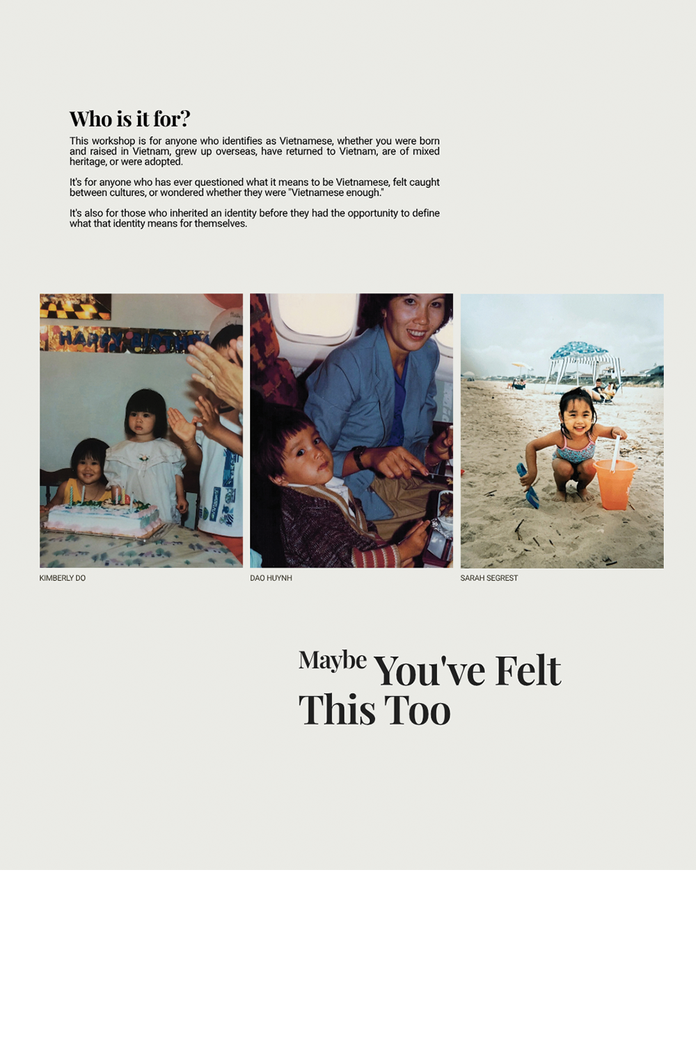 THE SPACE TO BECOME: A Two Part Workshop for Vietnamese Identity, Belonging, and Self [Part II]