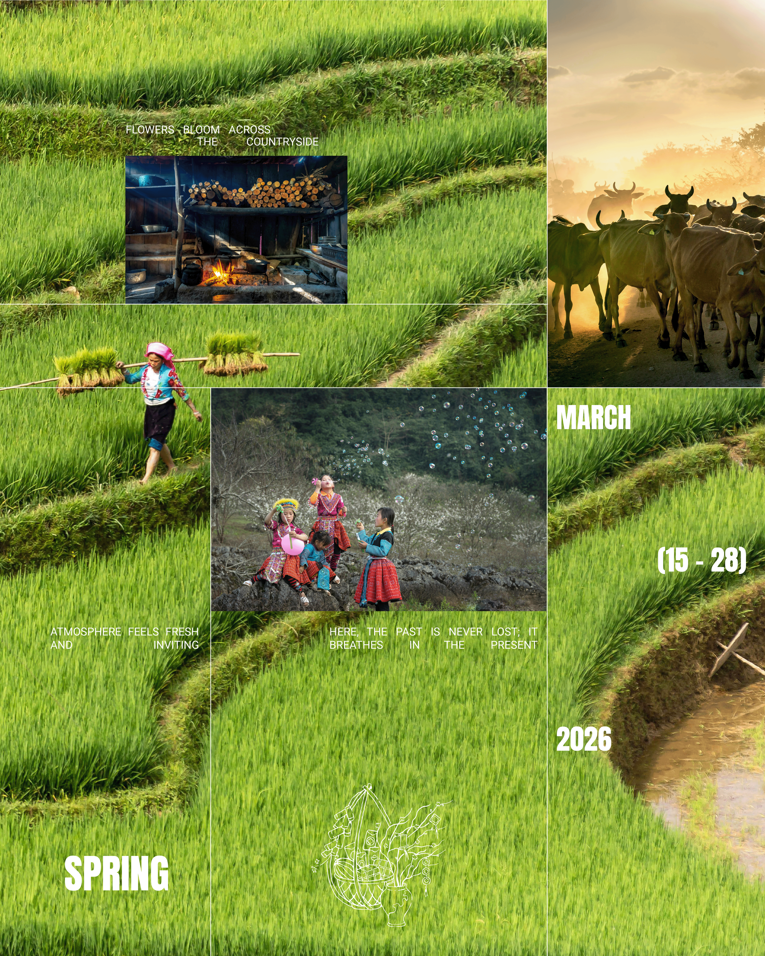Scenic view of a lake surrounded by green hills and tall mountains in the background, with cloudy sky overhead.