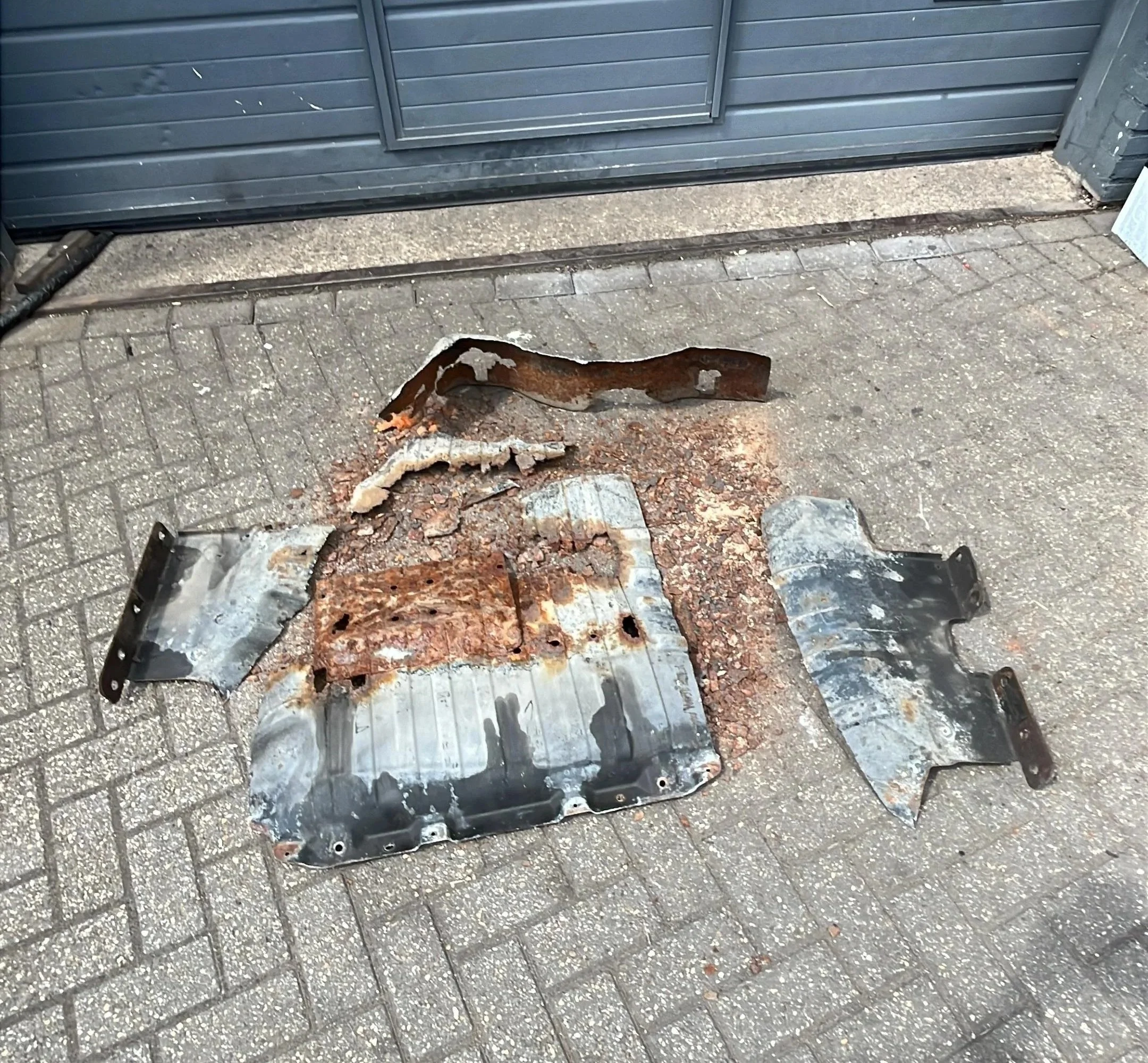 Old rusty fueltank cover