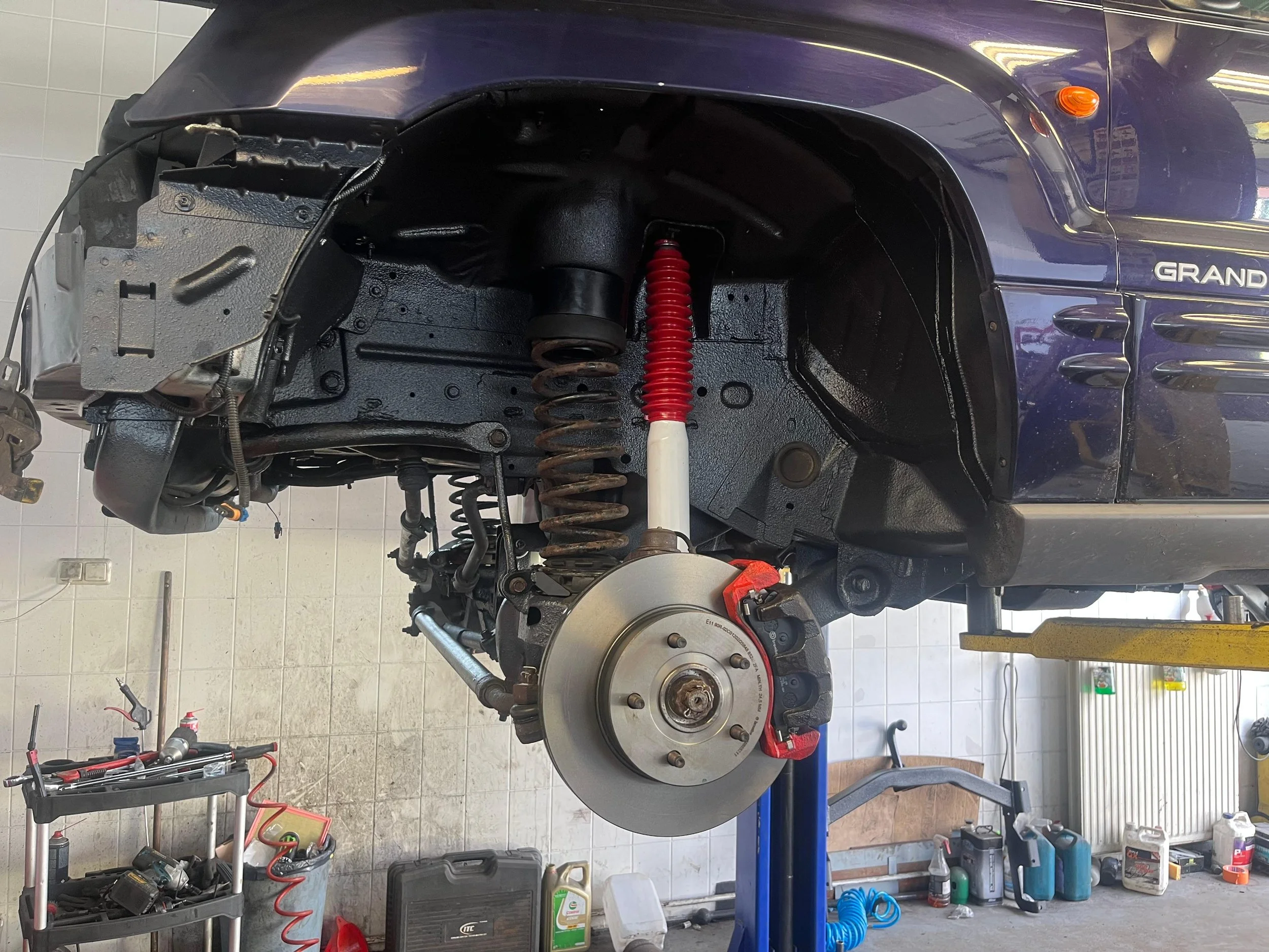 Shock absorber fitted