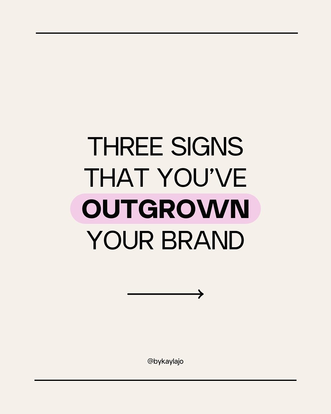 ✨Three signs that you&rsquo;ve outgrown your brand:

1. You cringe when sending your website.
2. Your dream clients aren&rsquo;t finding you.
3. You&rsquo;ve raised your prices, but your branding still looks DIY.

🤔If this sounds like you, then it&r