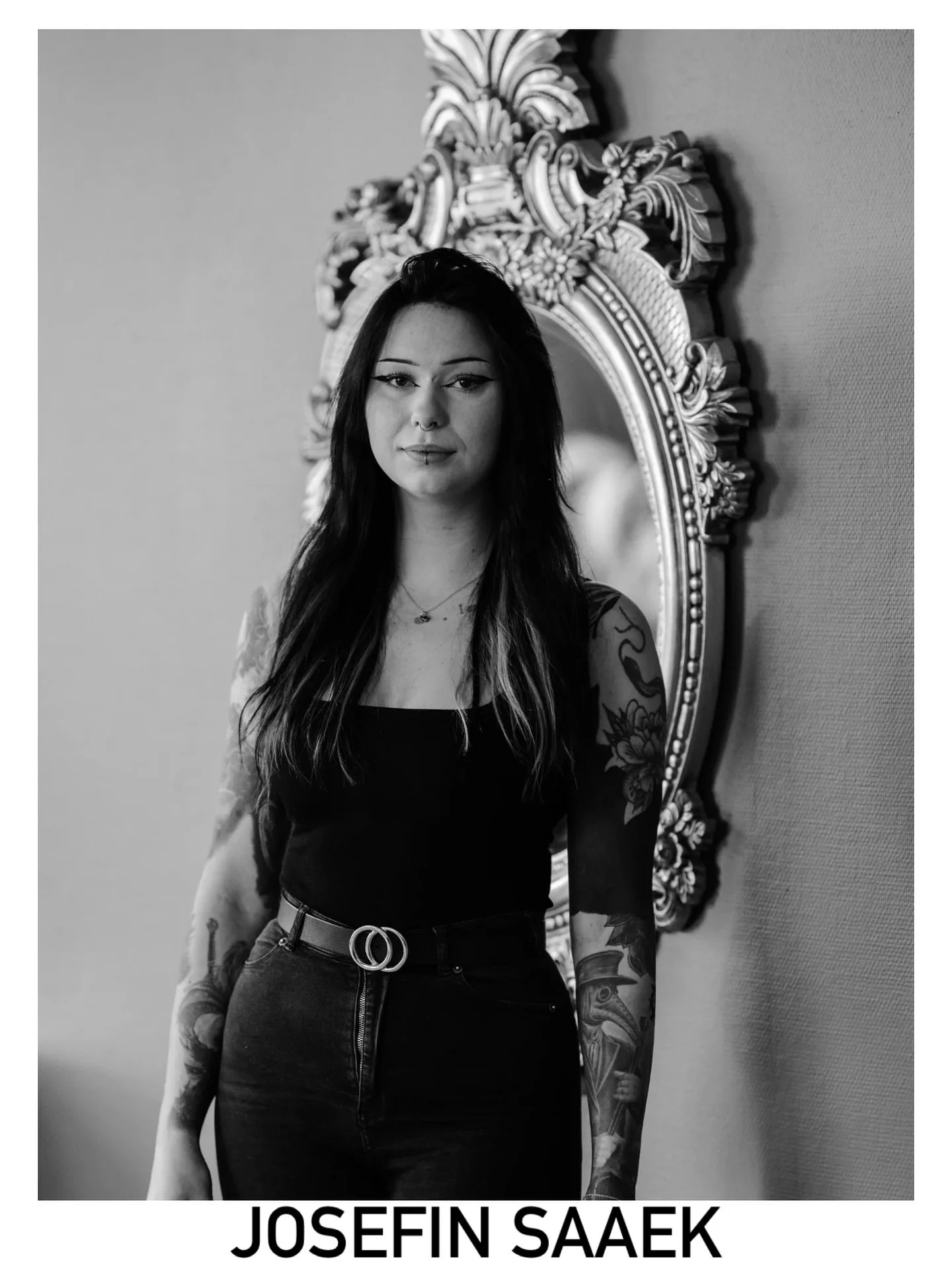 Josefin Saaek @jossiee_tattoo 

With nearly seven years of experience, Josefin works mainly in black &amp; grey realism &mdash; where the finer the details, the better. She also enjoys creating minimalist designs for those who appreciate simplicity a