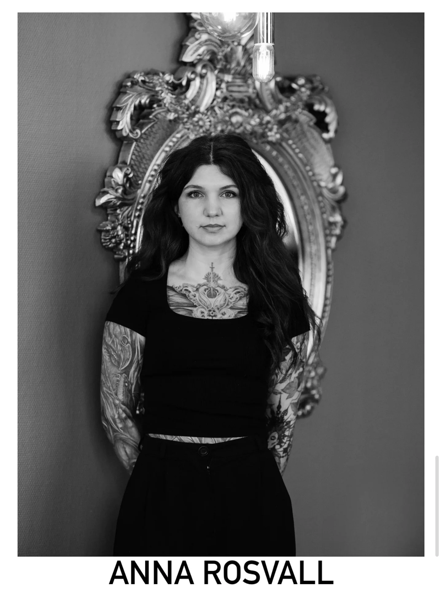 Anna Rosvall @annarosvalll 

Anna has been tattooing for 8 years, after completing a 2-year apprenticeship and certified hygiene training. Known for her black and grey realism infused with touches of red, Anna&rsquo;s work often explores the eerie an