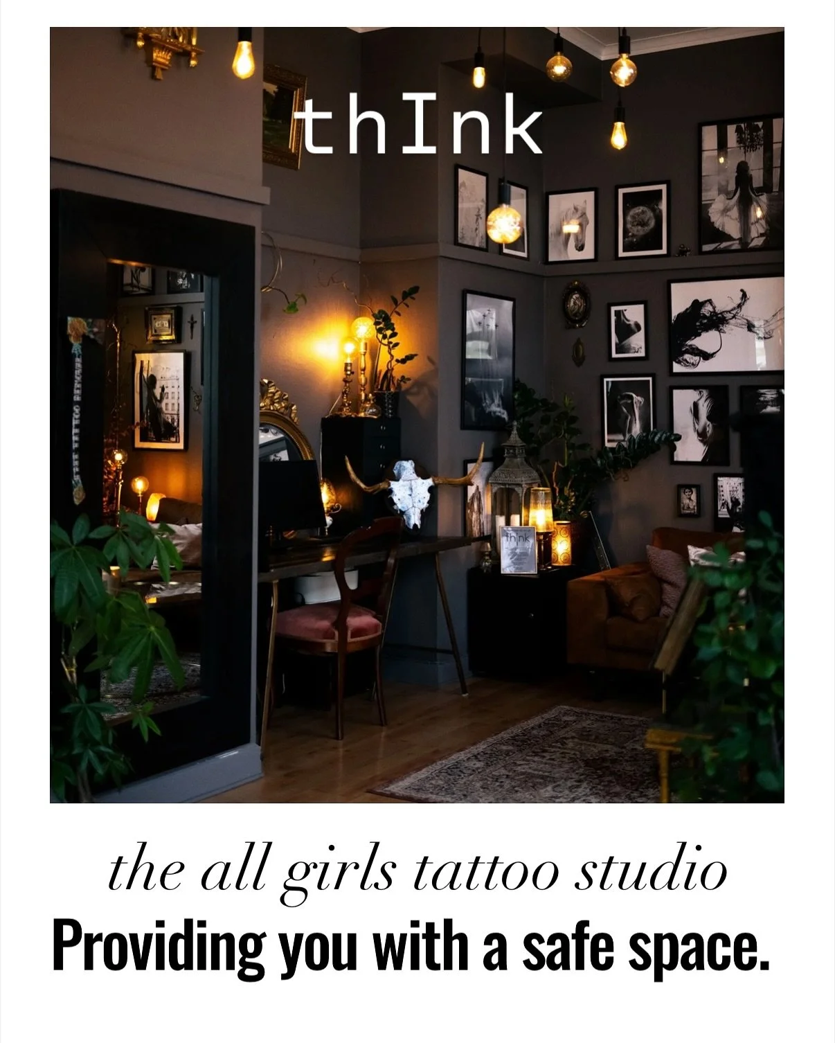 At thInk we want you to feel safe, seen and at ease. That&rsquo;s why all our appointments take place in our private studio, open only to our booked clients. Here, it&rsquo;s just you and your artist &mdash; no distractions, no stress.

Your comfort 