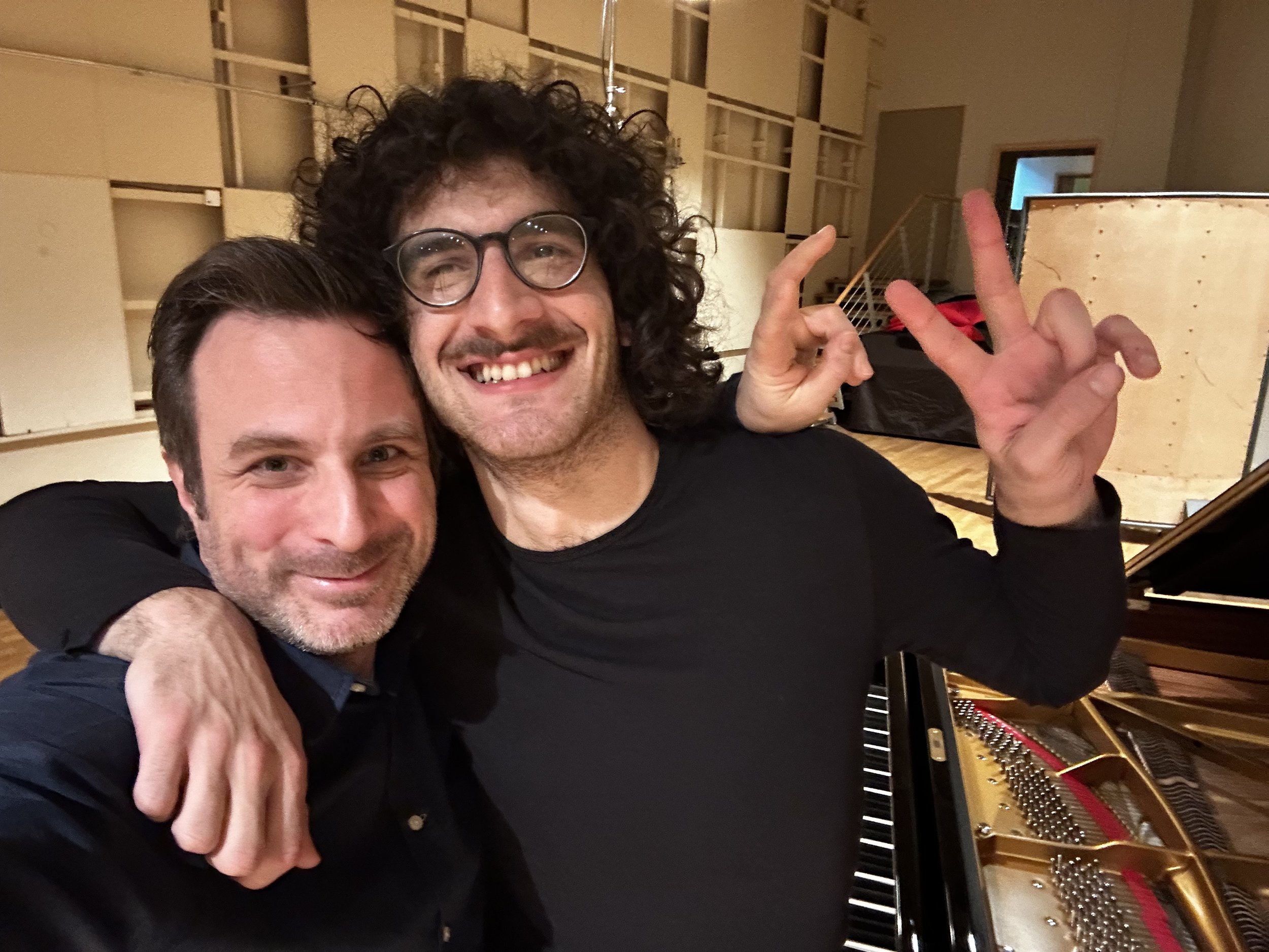 Happy Giorgi Gigashvili after finishing his second album at Teldex Studio Berlin