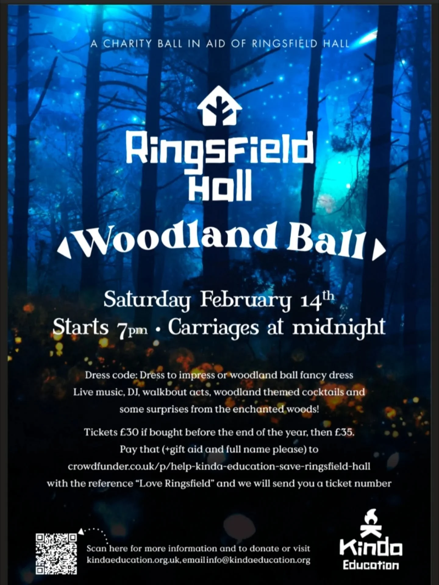 Come to the Ball and help us Save Ringsfield Hall.
Just donate &pound;30 on our crowdfunder page and reference "Love Ringsfield" and we will send you your ticket number.
Please remember to add gift aid and remember you can reduce the option