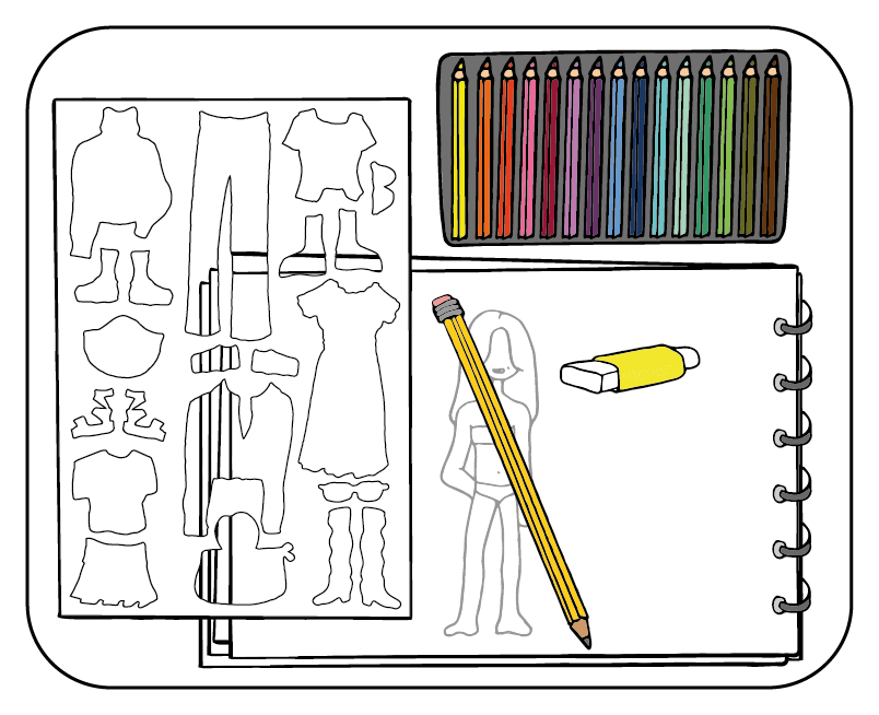 Take the remaining white parts - They are your stencils now ! And use the silhouette from the coloring book (Go to Slide 5 if you don't have the coloring book)