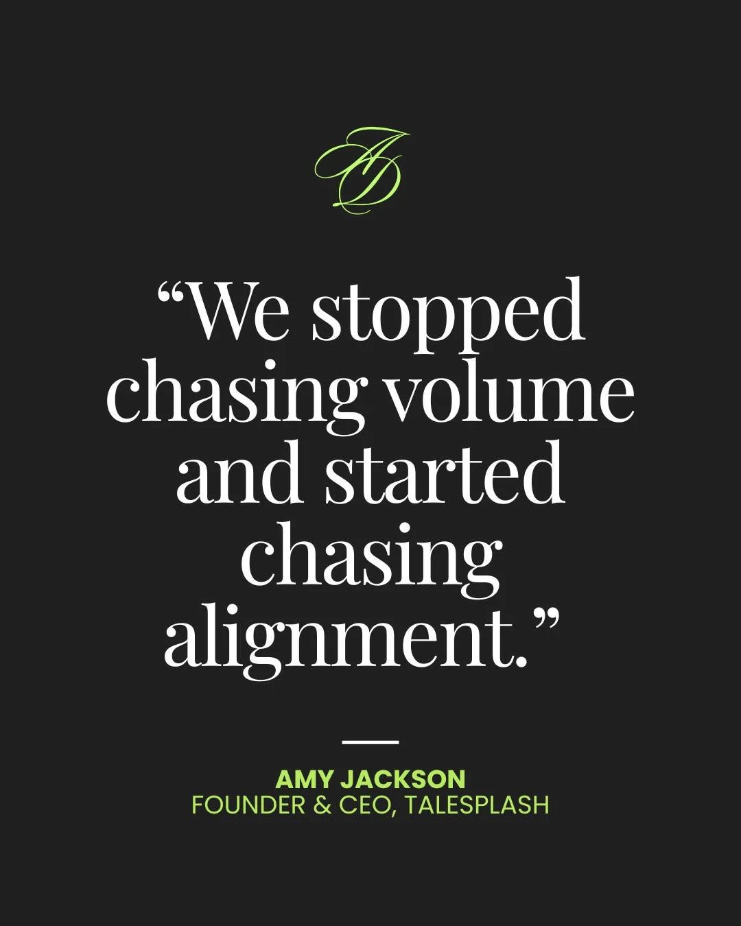 We&rsquo;ve all felt the pressure to grow faster&mdash;more clients, more revenue, more everything. But what if real, sustainable growth actually comes from slowing down and getting clear on what truly fits?

We&rsquo;re joined by Amy Jackson, Founde