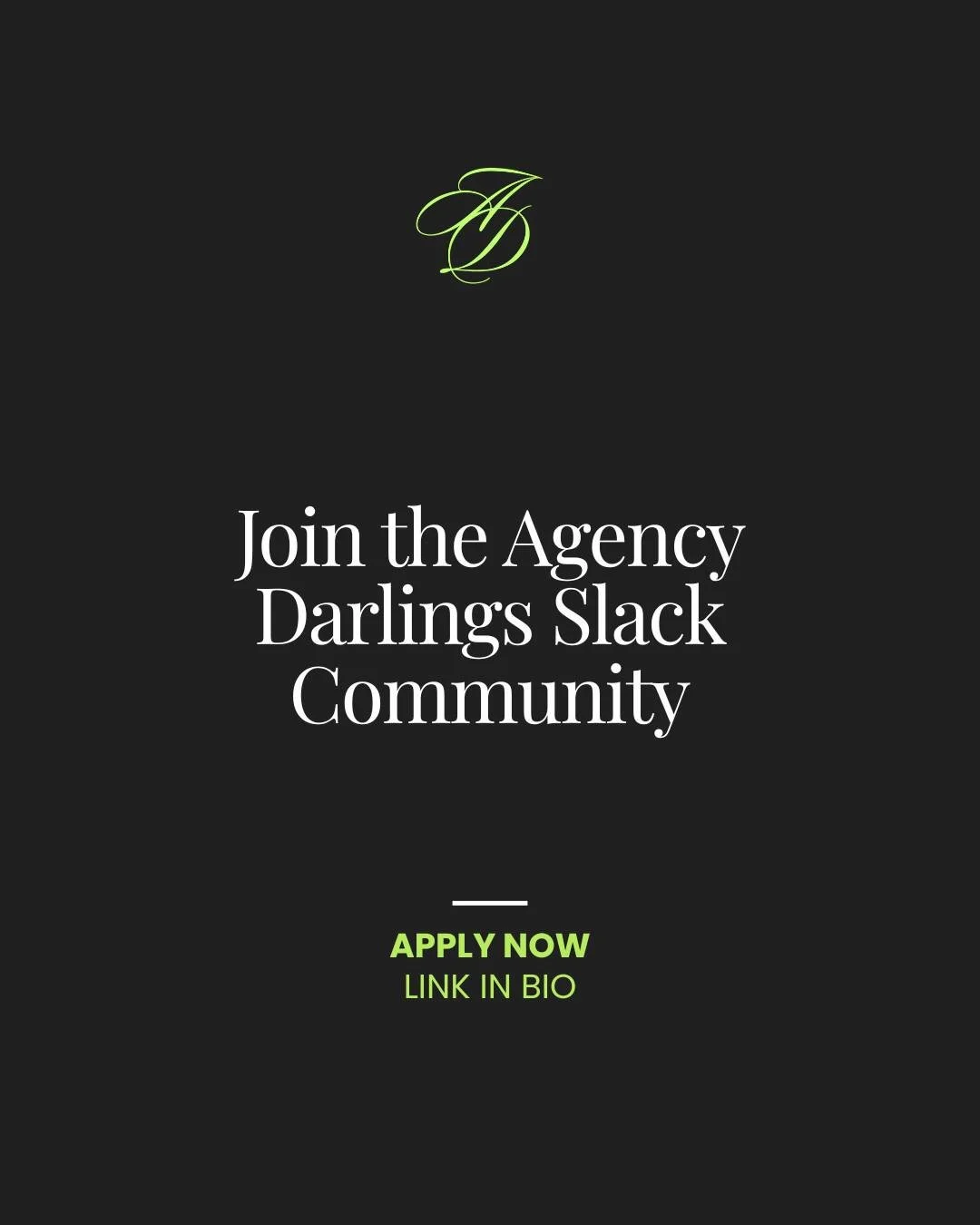 WE HAVE AN ANNOUNCEMENT EVERYONE! 💅

Agency Darlings started as a podcast, but it's become so much more.

Over the past year, we've answered your DMs, hopped on Zoom calls, and taken your questions live &mdash; and somewhere along the way, we stoppe