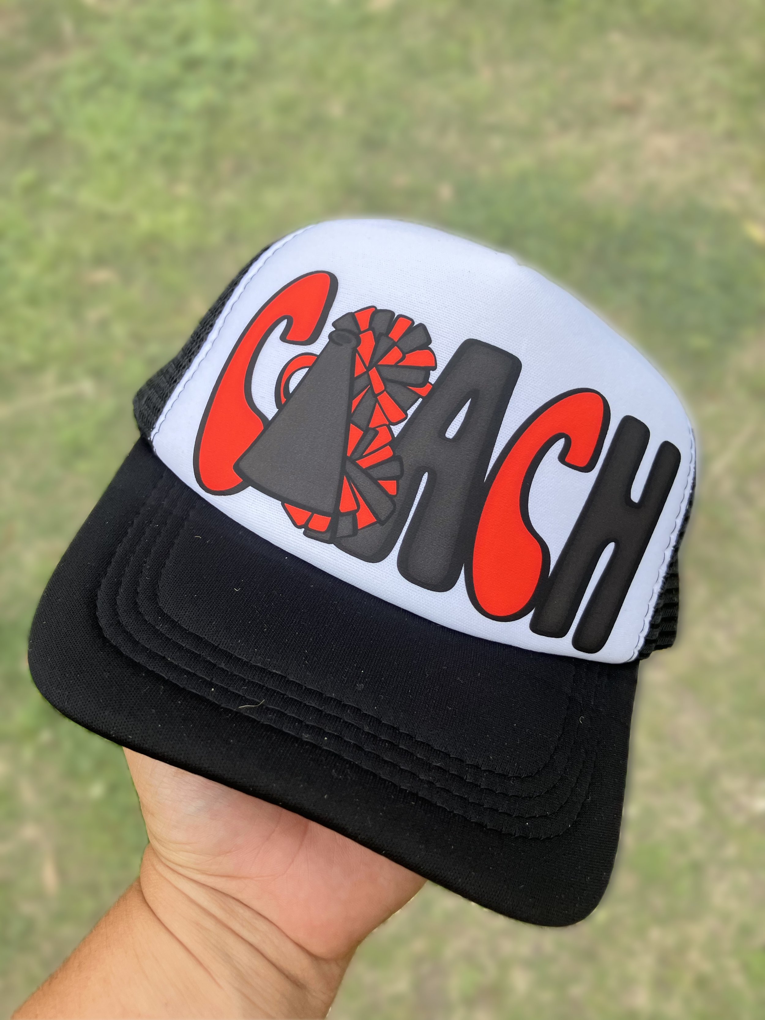 Cheer coach trucker hats