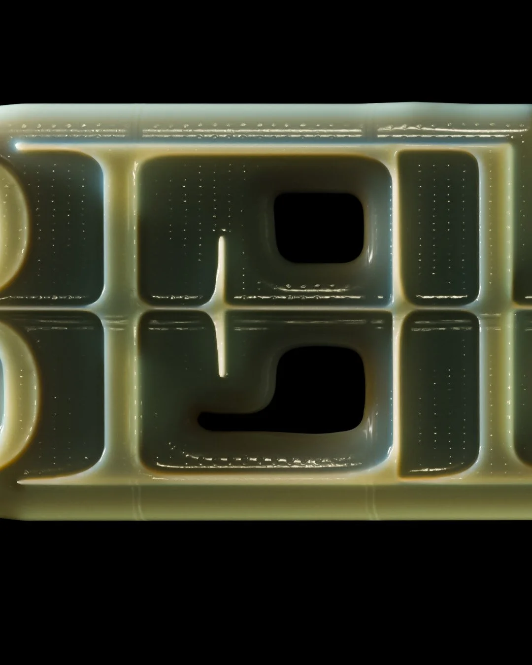 Close-up of illuminated keyboard with glowing keys in low-light setting.