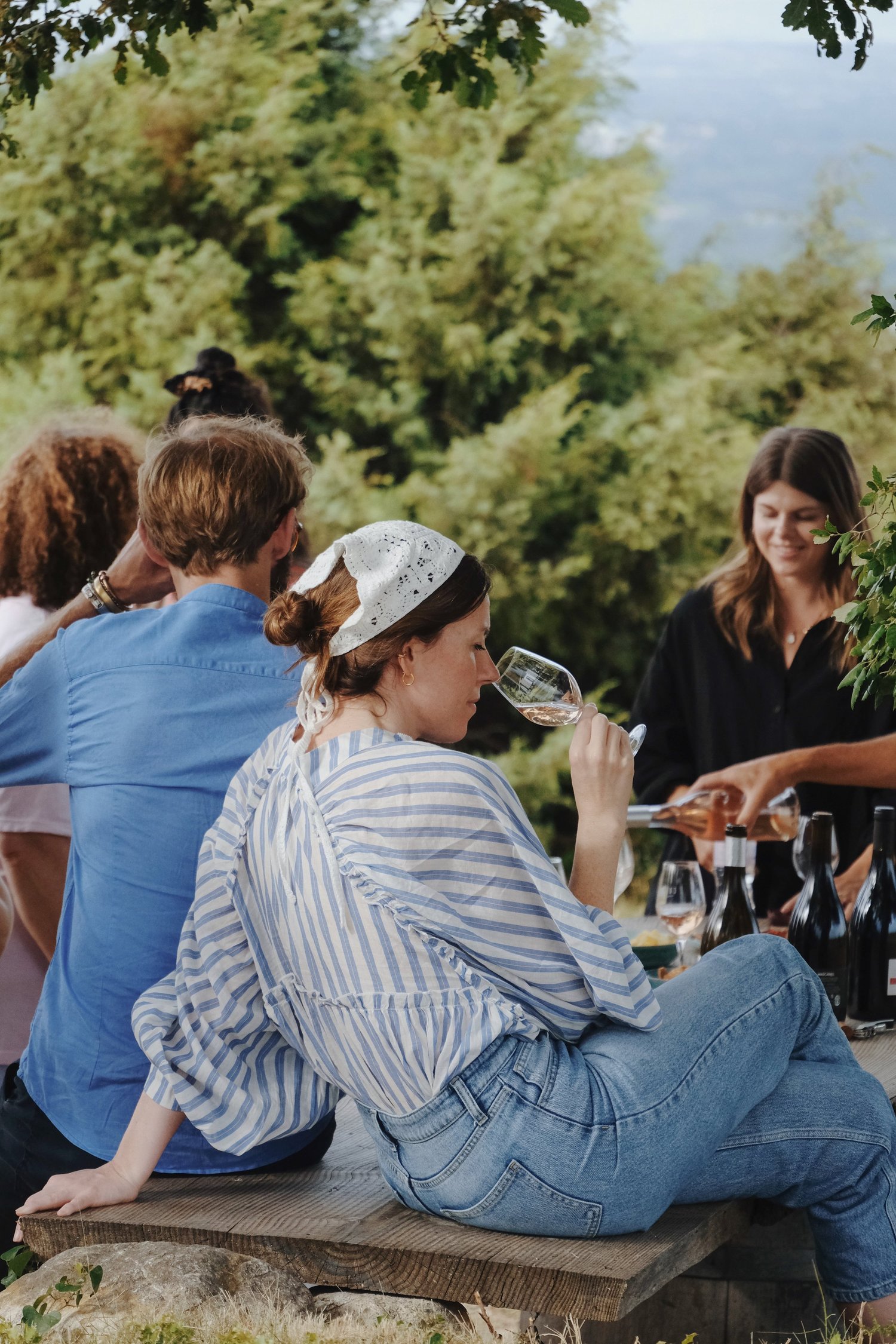 Wine tasting at or near Domaine Madrona