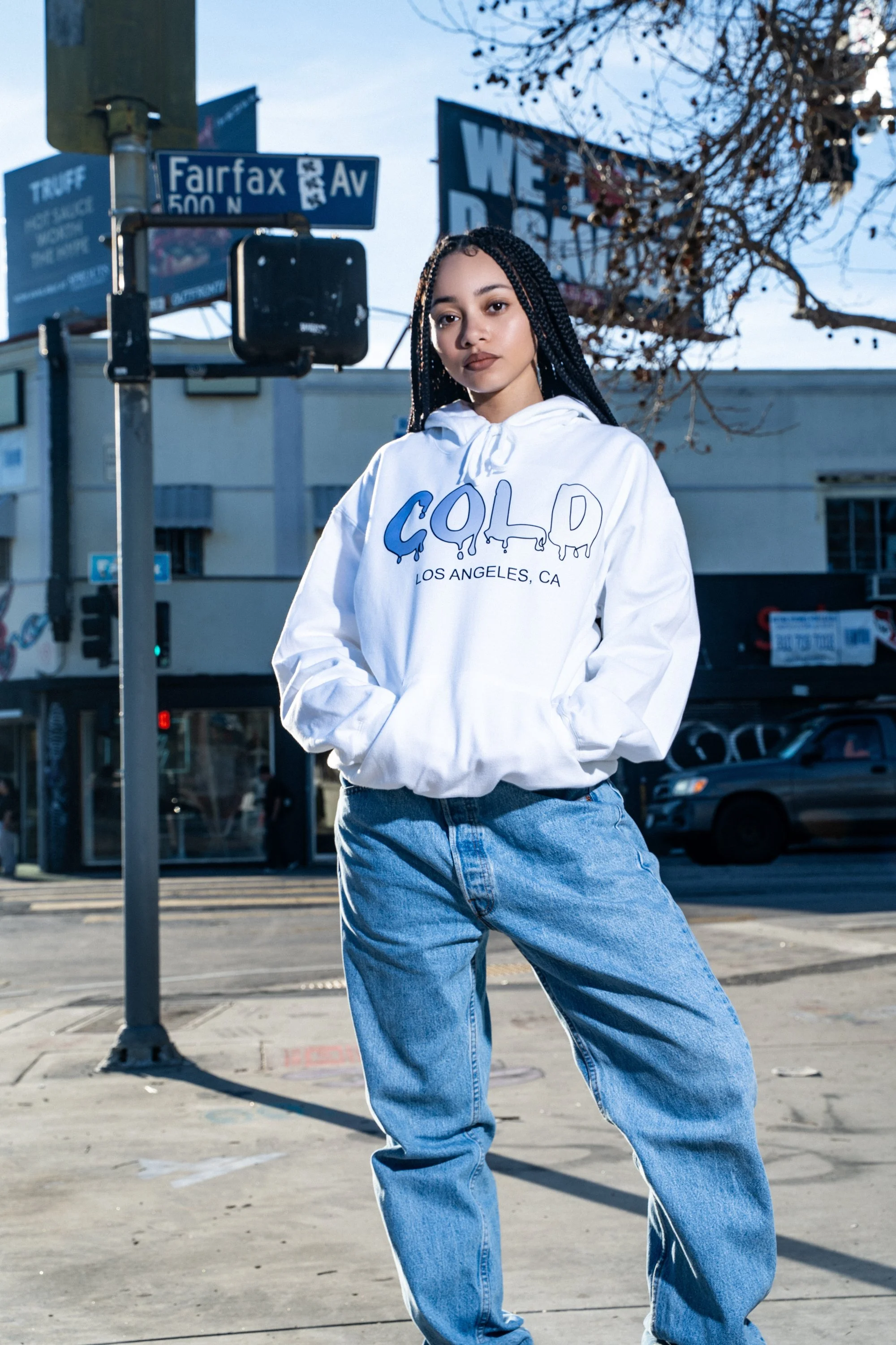 COLD Los Angeles Signature Hoodie (White)