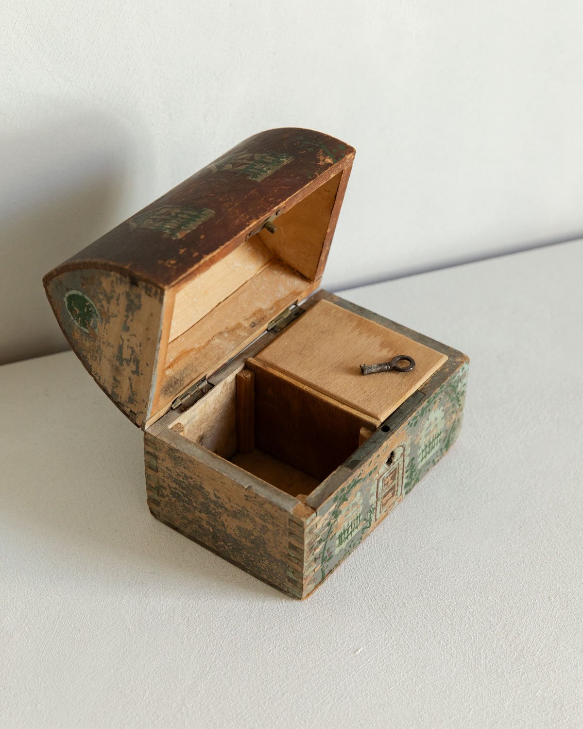 Folk Art Cottage Tea Caddy, 19th Century-4.jpg