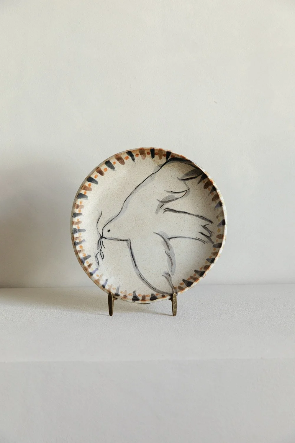 Circular Bird Plate by Charlotte Salt