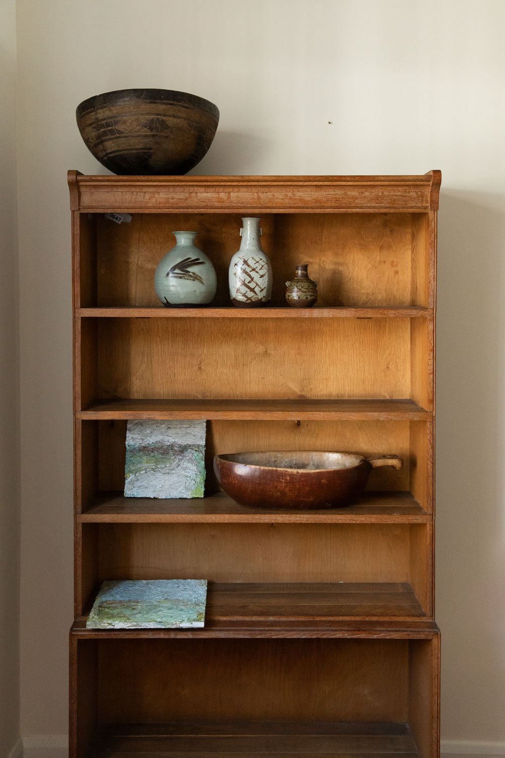 Pair of Oak Open Bookcases by Heal’s-4.jpg
