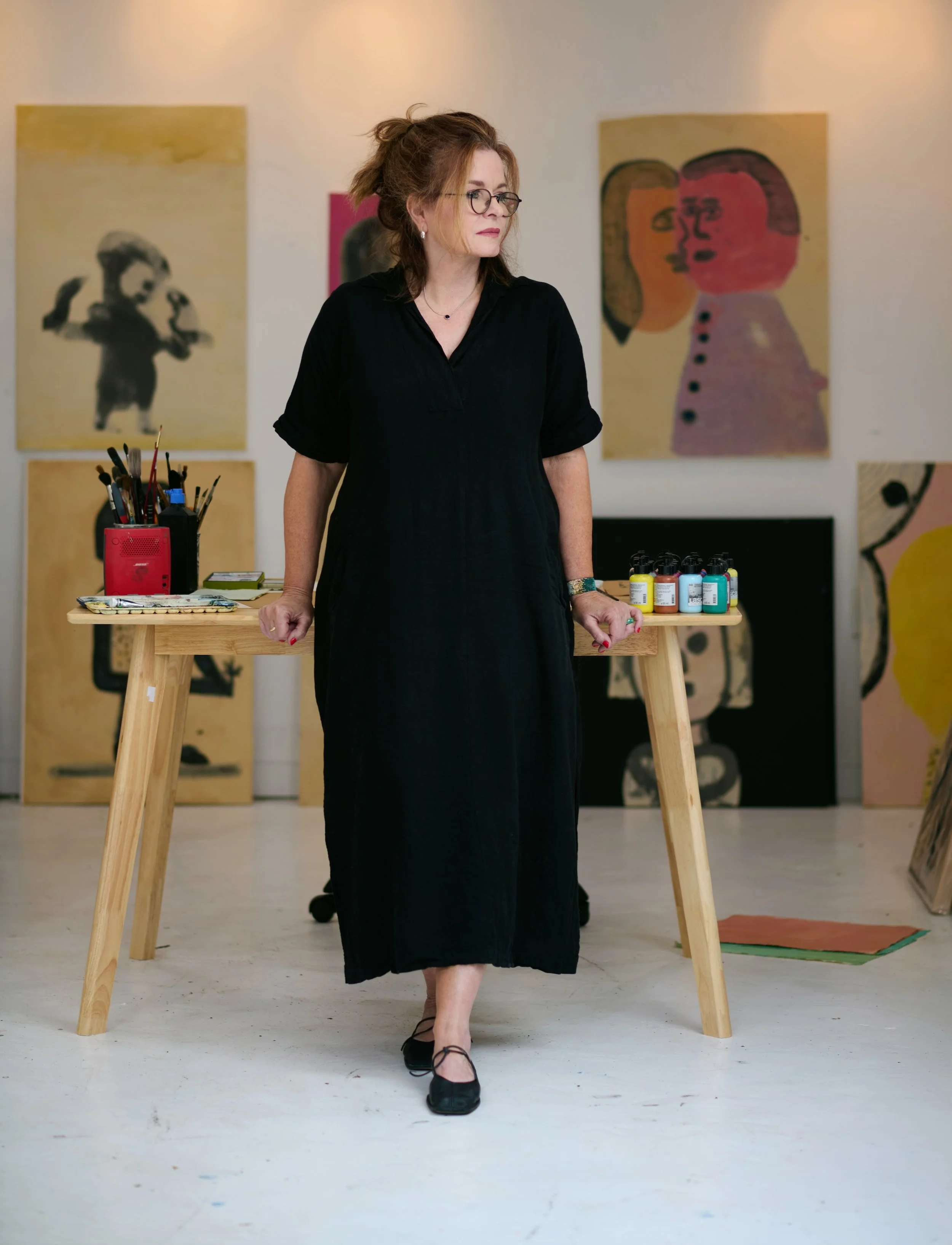 Patricia O'Maille in her studio