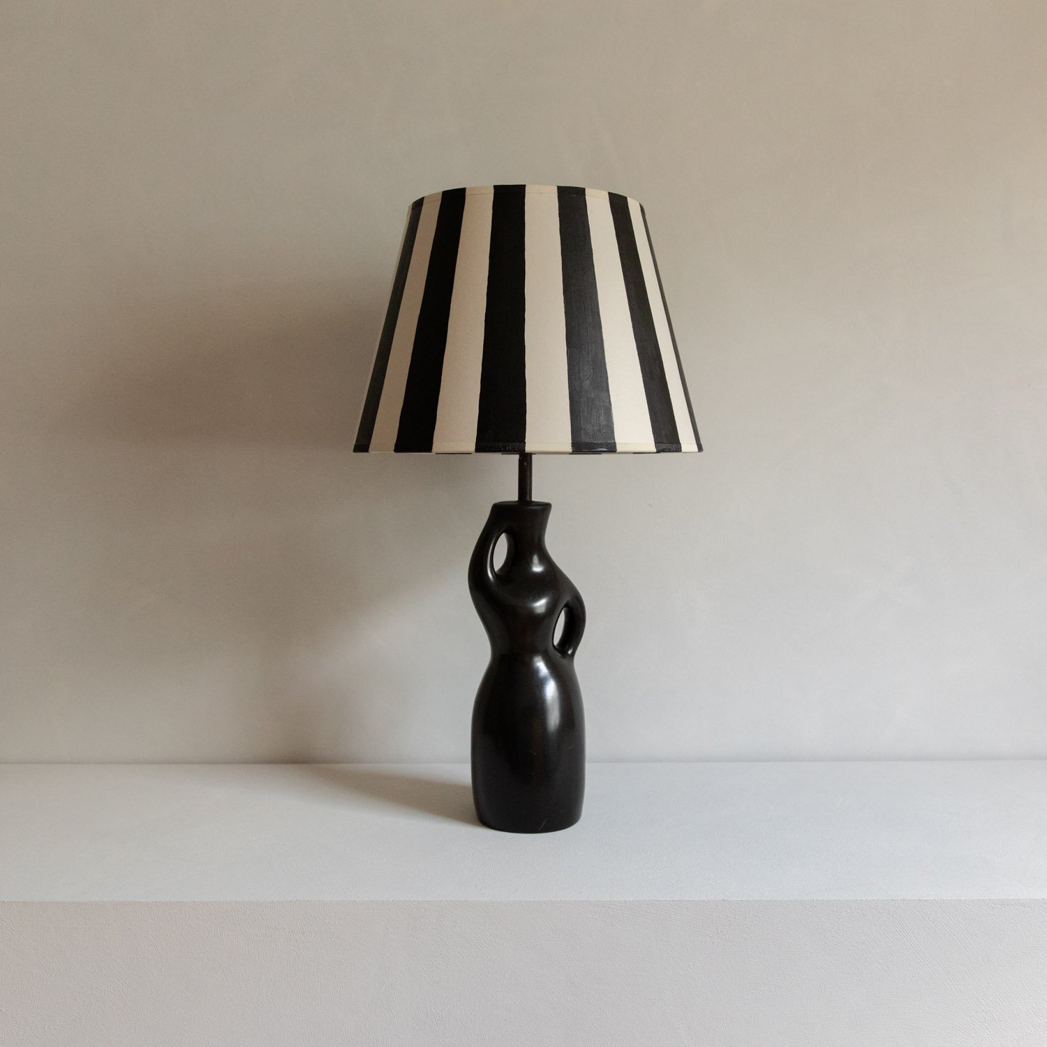 French Ceramic Figure Lamp Base, circa 1950.jpg