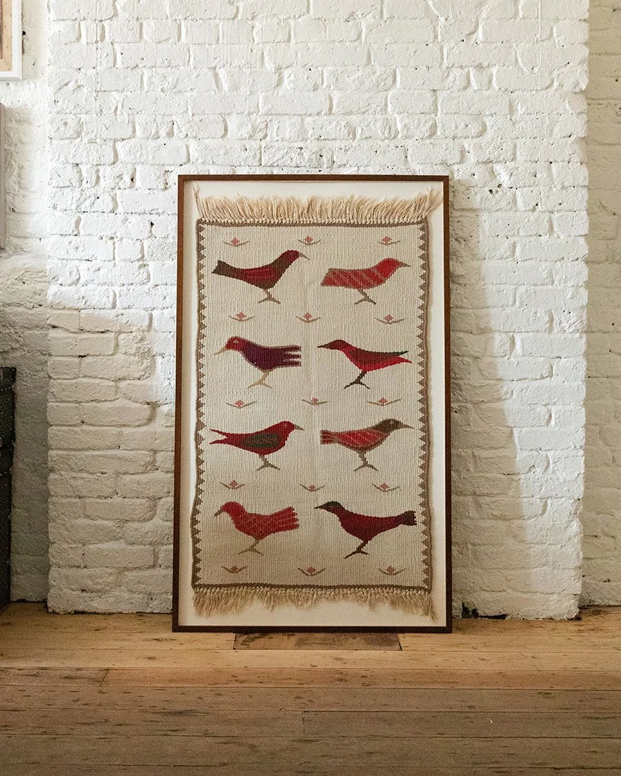 Bird Tapestry (Framed Textile Work) by Breon O’Casey-5 crop.jpg