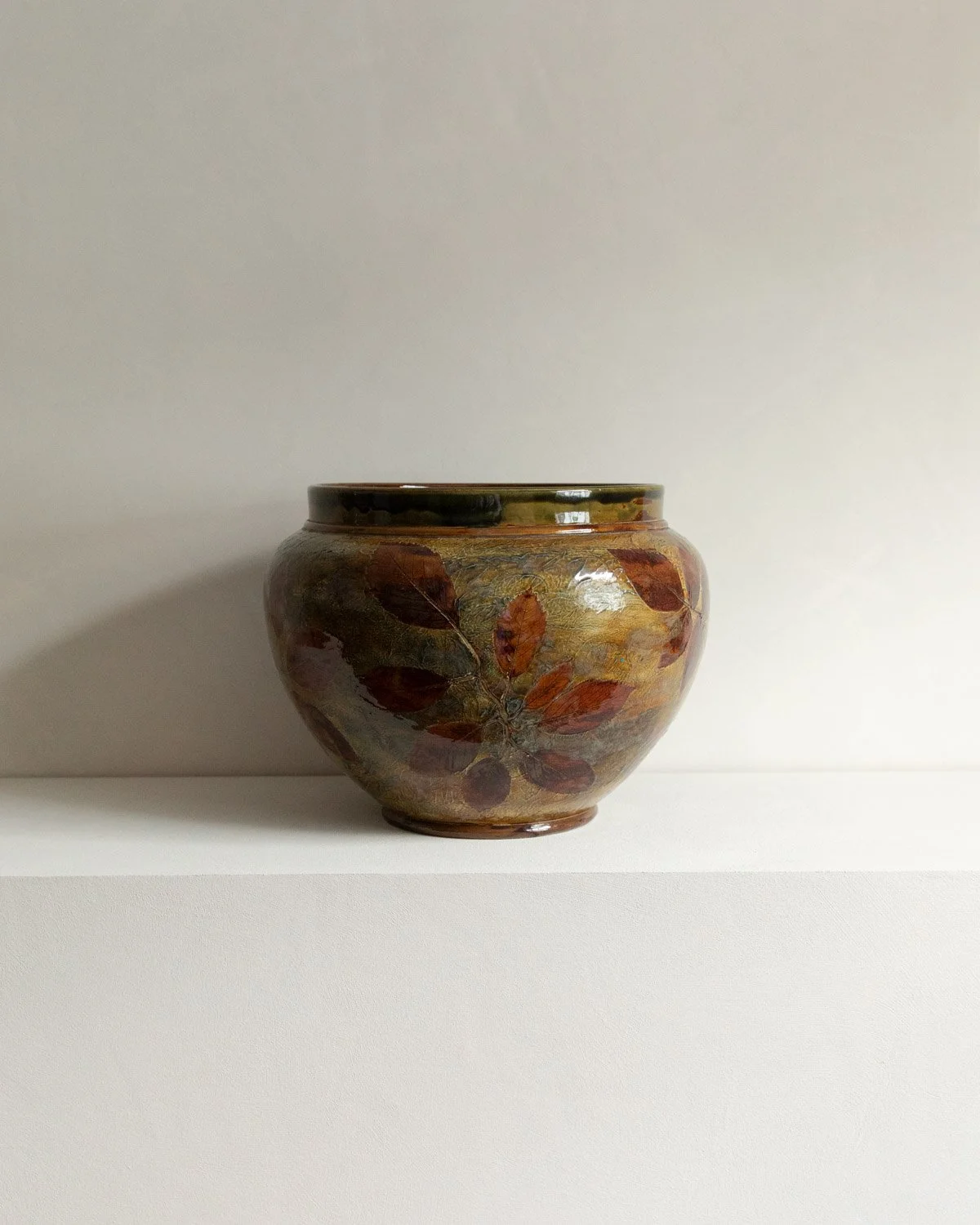 Royal Doulton Impressed Leaf Jardinière, circa 1890.jpg