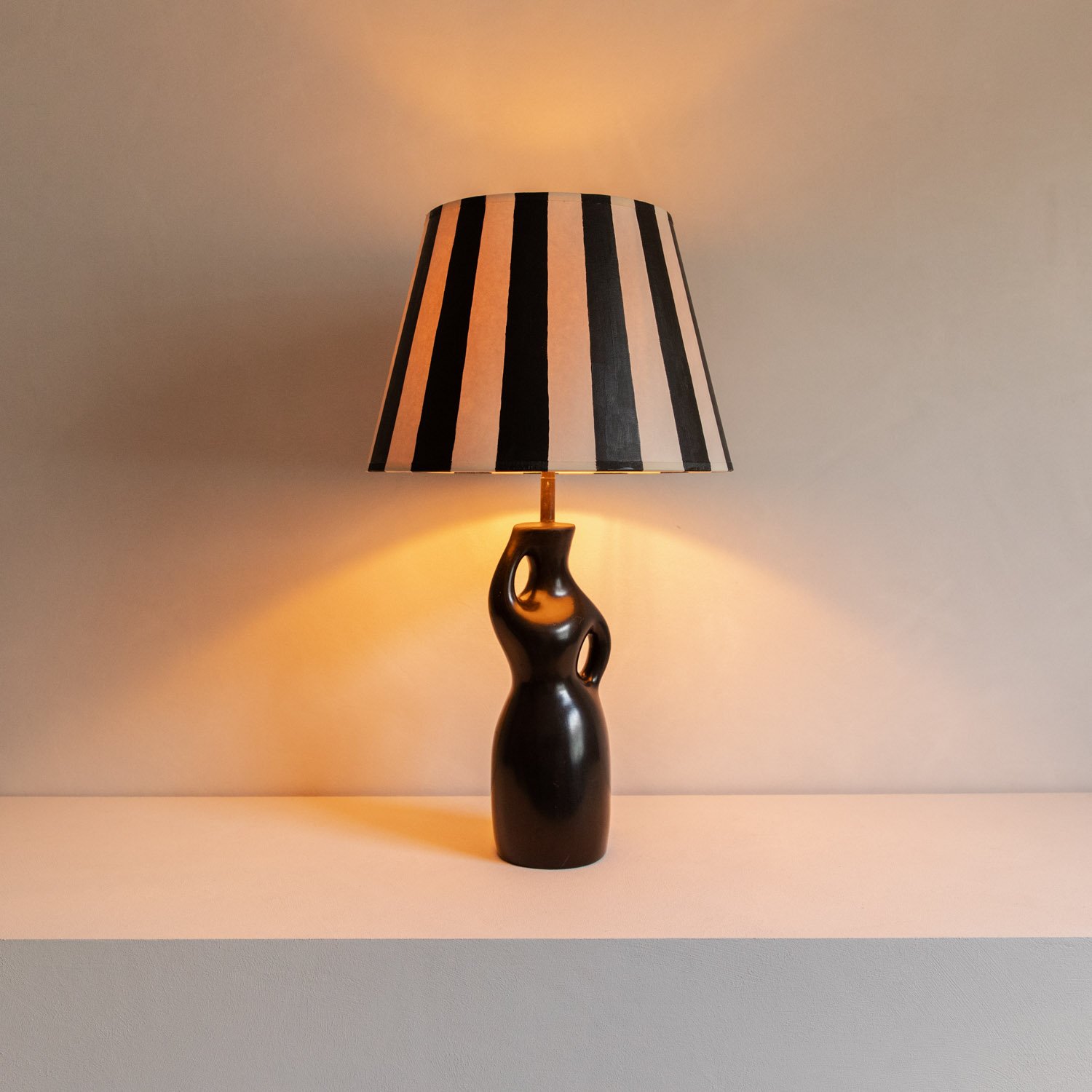 French Ceramic Figure Lamp Base, circa 1950-2.jpg