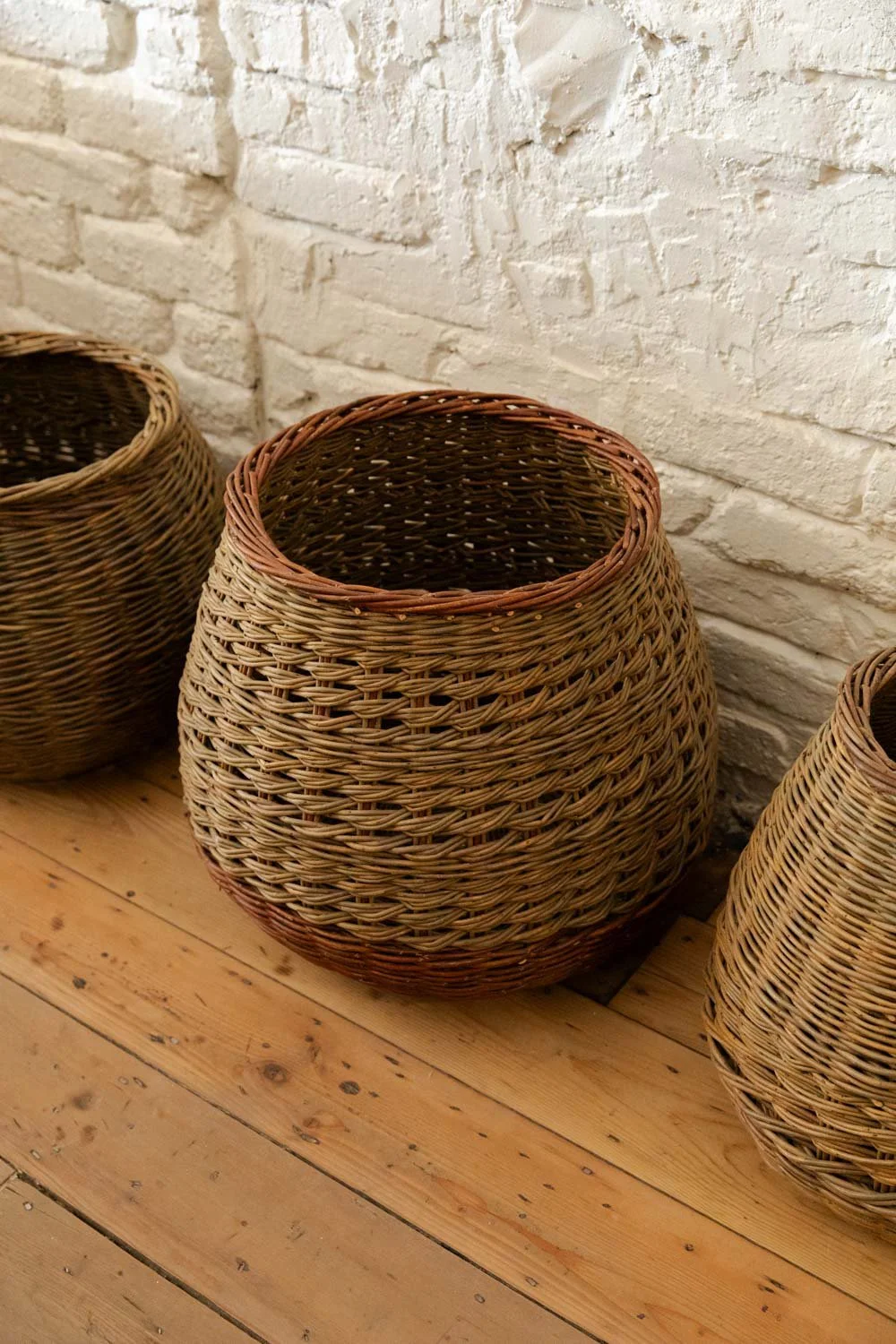 Hopewood Large Storage Basket with Contrast Weave