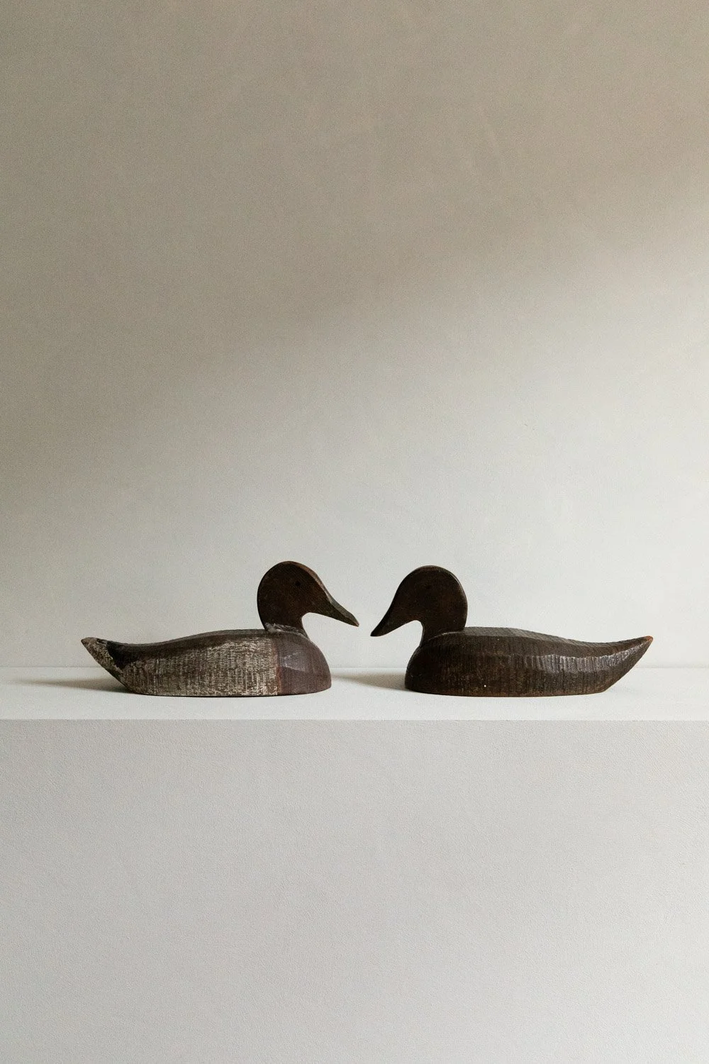 Pair of Wooden Duck Decoys, 20th Century