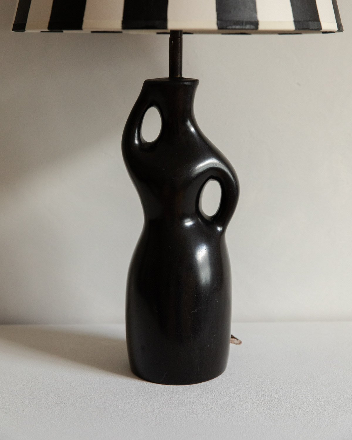 French Ceramic Figure Lamp Base, circa 1950-5.jpg