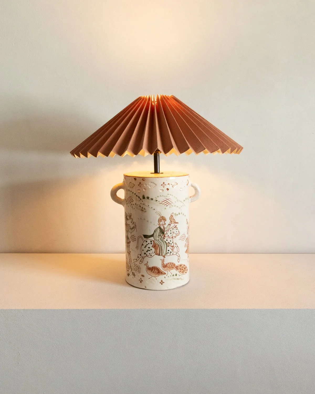 Handbuilt Sgraffito Terracotta Lamp by 1690.jpg