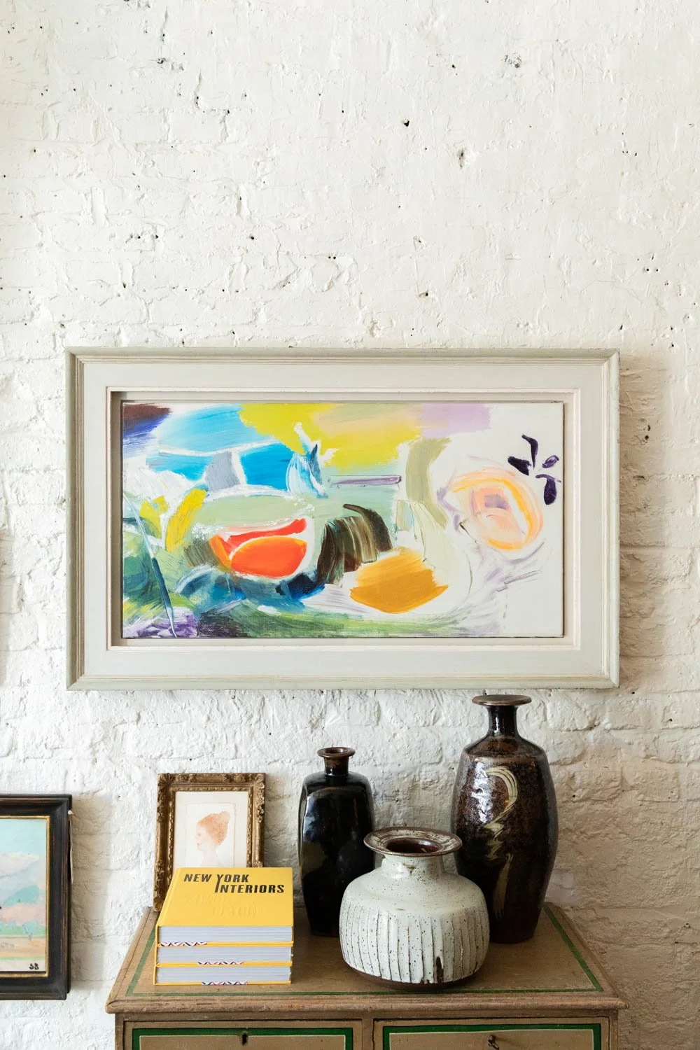 Flowers and Blue Square by Ivon Hitchens, circa 1955