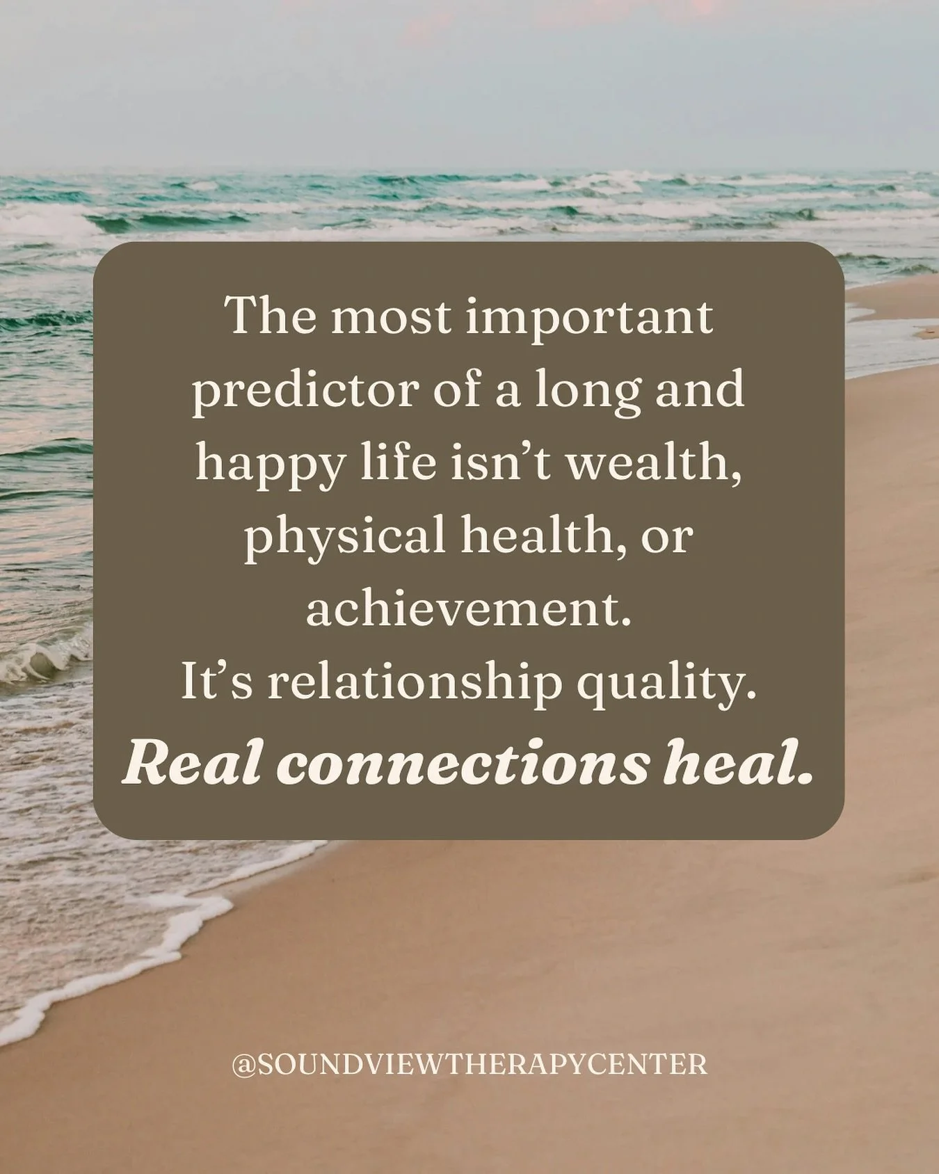 🫶🫶🫶 The longest-running study (+85 years!) on happiness and longevity (from Harvard!) found that the quality of our relationships (not wealth, health, status, or success) is what truly keeps us healthy and fulfilled.

What matters most isn&rsquo;t