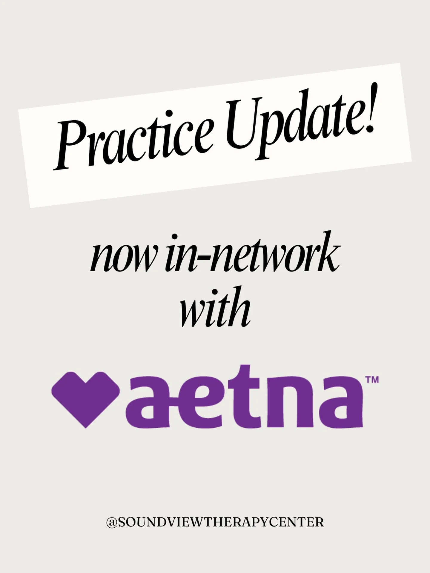 ‼️Practice Update‼️

So excited to share what I&rsquo;ve been working on the past few months&hellip; increasing more access to care! 

I&rsquo;m now an in-network provider with Aetna for clients in both CT &amp; MA! 

If you&rsquo;ve been thinking ab