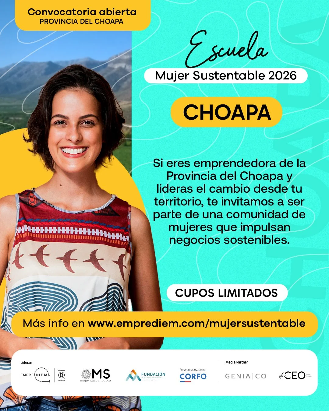 Atención Emprendedora: Postula al programa Escuela Mujer Sustentable