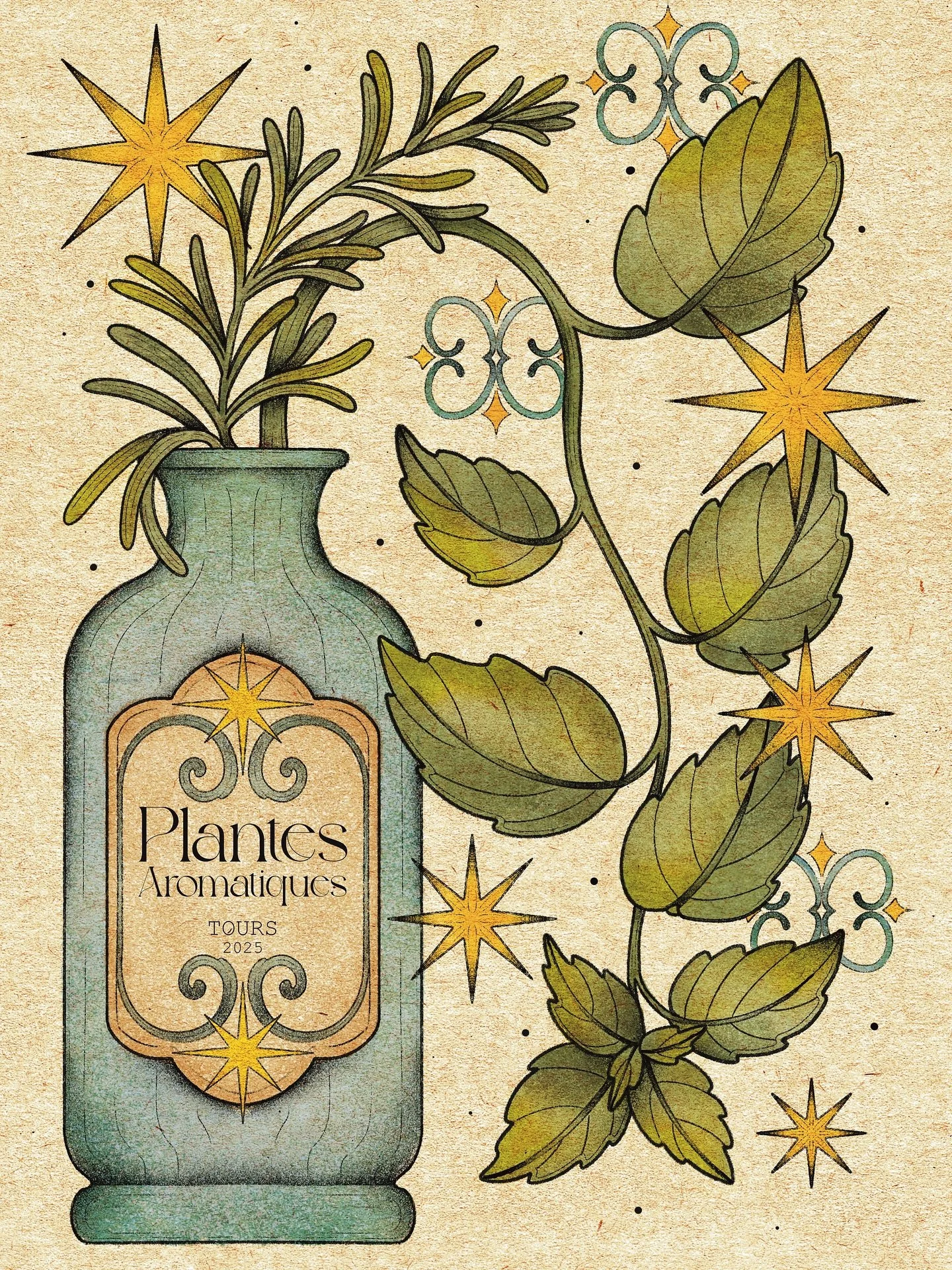 NOUVELLE ILLUSTRATION 🌿✨! 

J&rsquo;ai r&eacute;alis&eacute; une s&eacute;rie d&rsquo;illustrations pour la Foire &agrave; l&rsquo;ail et au basilic de @villedetours 🌿🧄

Voici l&rsquo;une d&rsquo;elles, parfaite pour d&eacute;corer ta cuisine.

J&