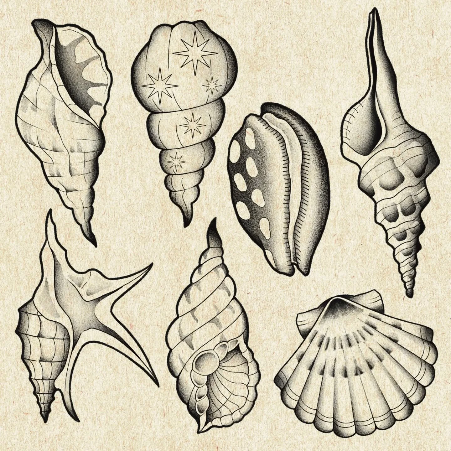 ✷ NOUVEAUX FLASHS ✷

Une planche de flashs coquillages pour les beaux jours qui arrivent.
Une petite version en couleur pour ceux qui le souhaitent. &Eacute;videmment, on peut choisir des couleurs qui vous correspondent ! 🐚

Si tu as la moindre ques