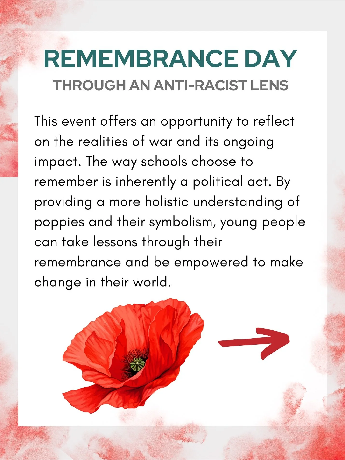 Resharing our teaching resource exploring poppy symbolism through an anti-racist lens - an alternative way to look at Remembrance Day that considers the impact of war and how remembrance is inherently political.
👉🏾Download full lesson plan:
maslaha