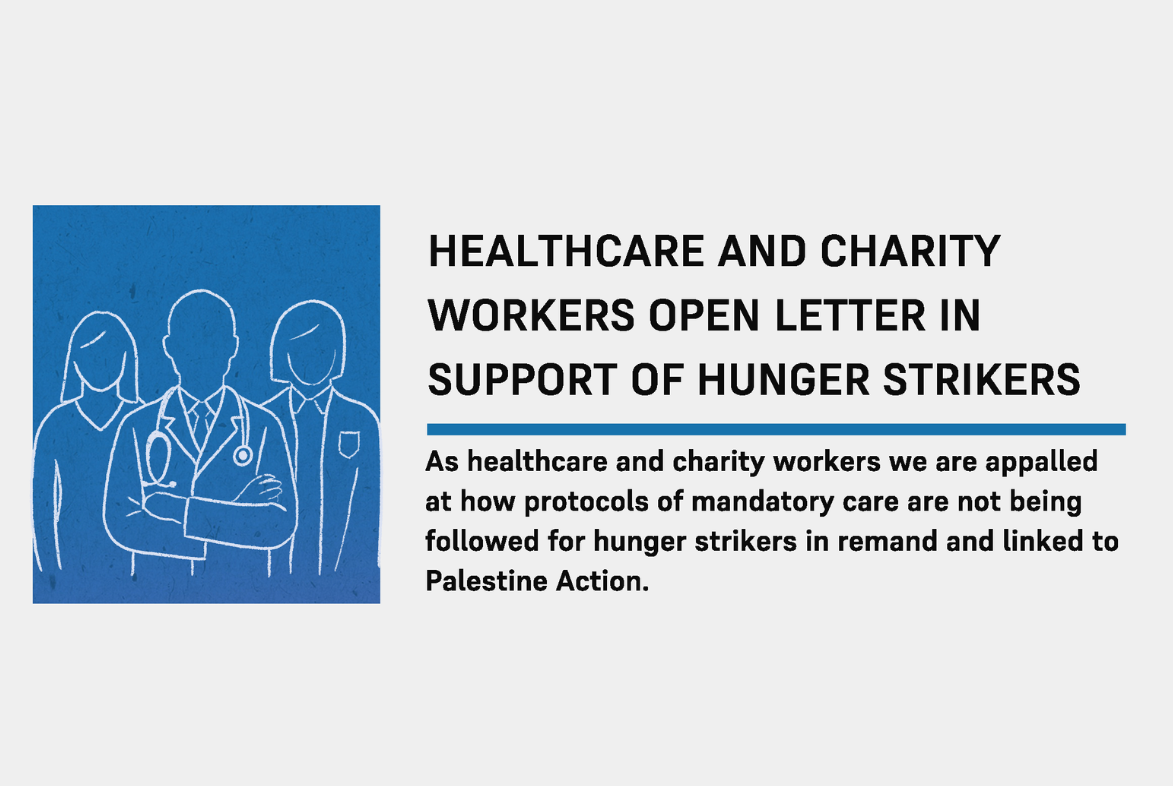 Healthcare and Charity Workers Open Letter in Support of Hunger Strikers