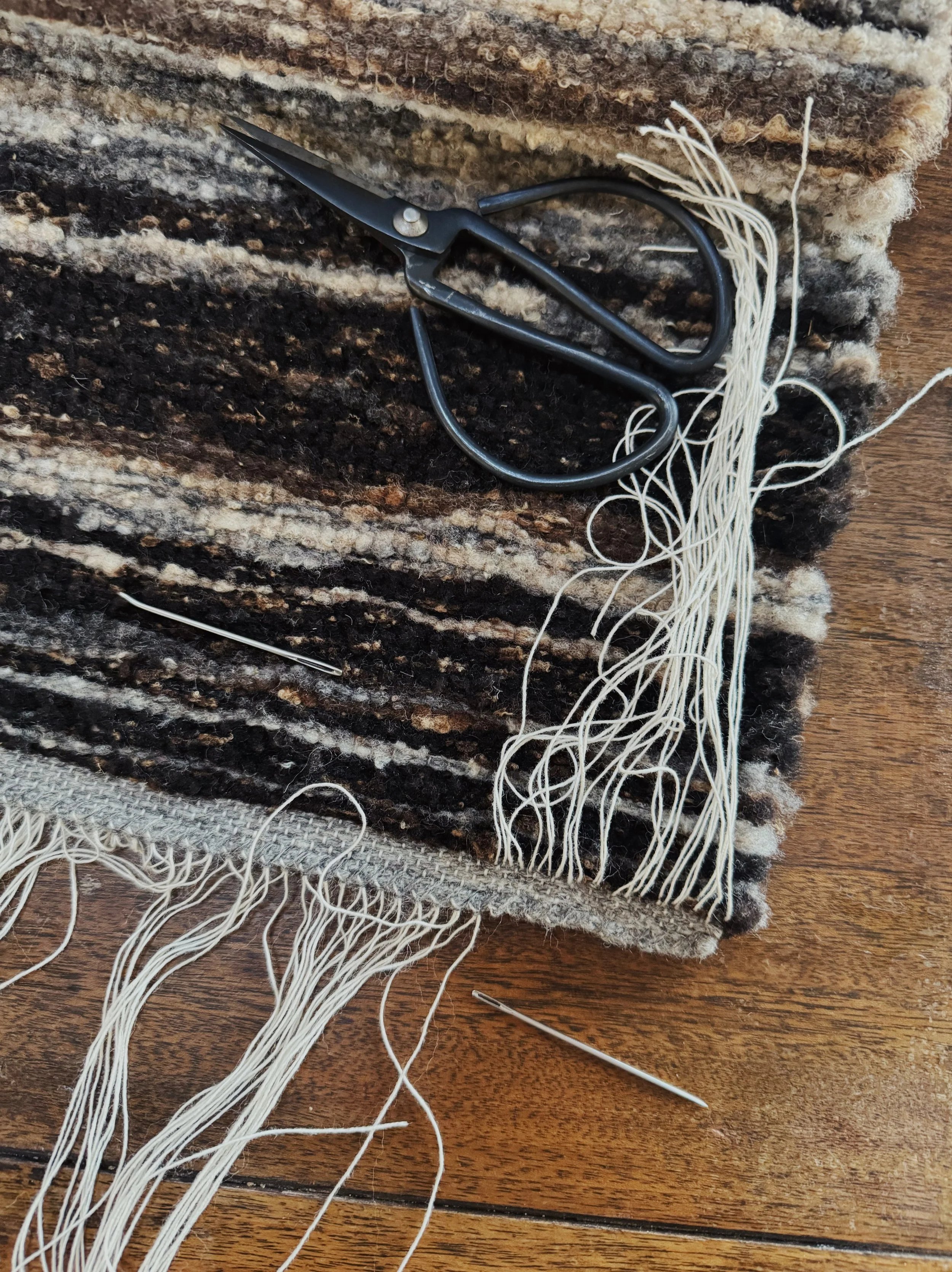 Julia Rebaudo handwoven Shetland wook wallhanging Scottish Highlands