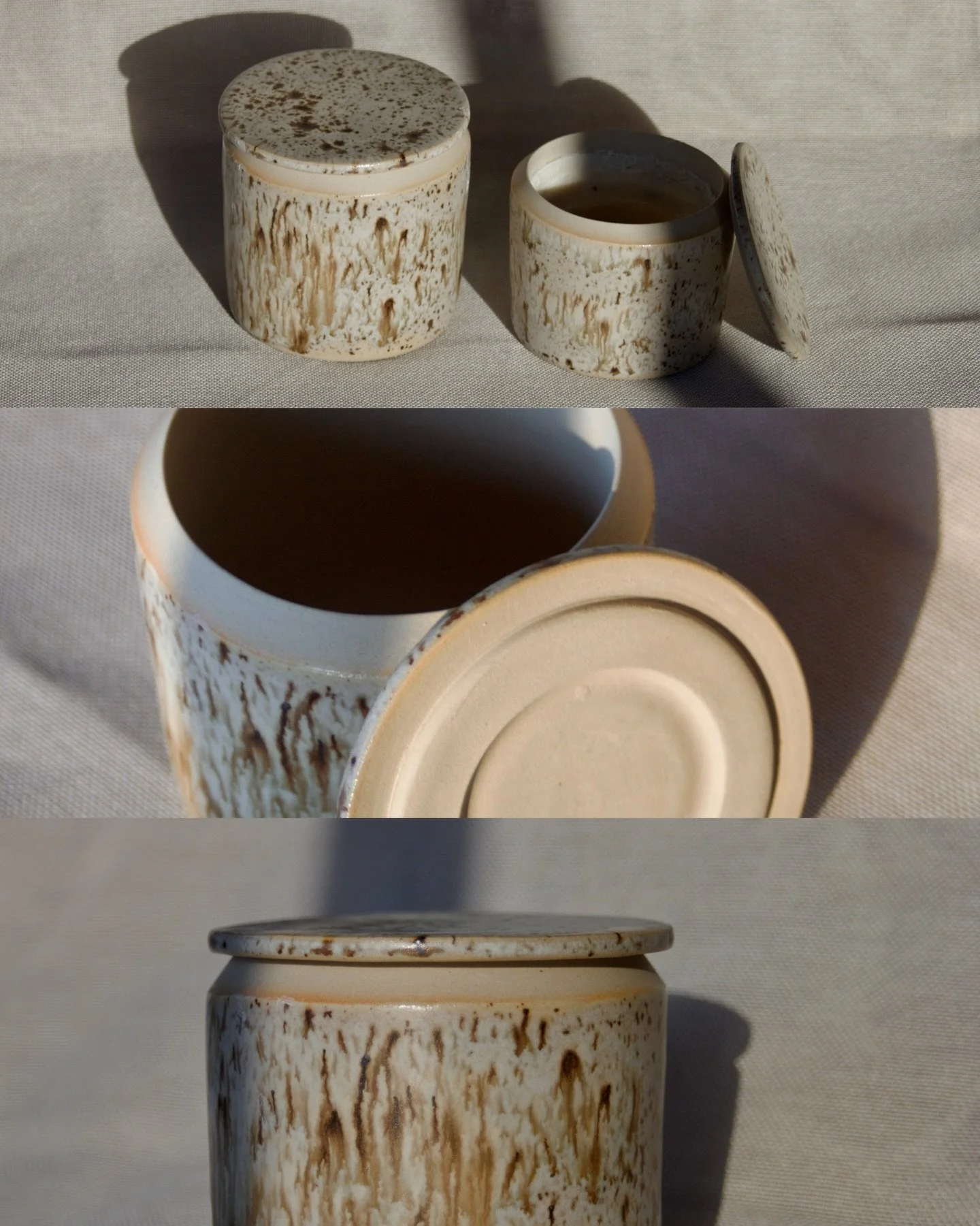 Ich war flei&szlig;ig an der Drehscheibe und habe viele neue Dosen f&uuml;r euch gedreht! Jetzt werden sie noch mit nat&uuml;rlichem Rapswachs und Holzdocht zu warm flackernden Duftkerzen gegossen.
Das Beste: Sobald die Kerze abgebrannt ist, habt ihr