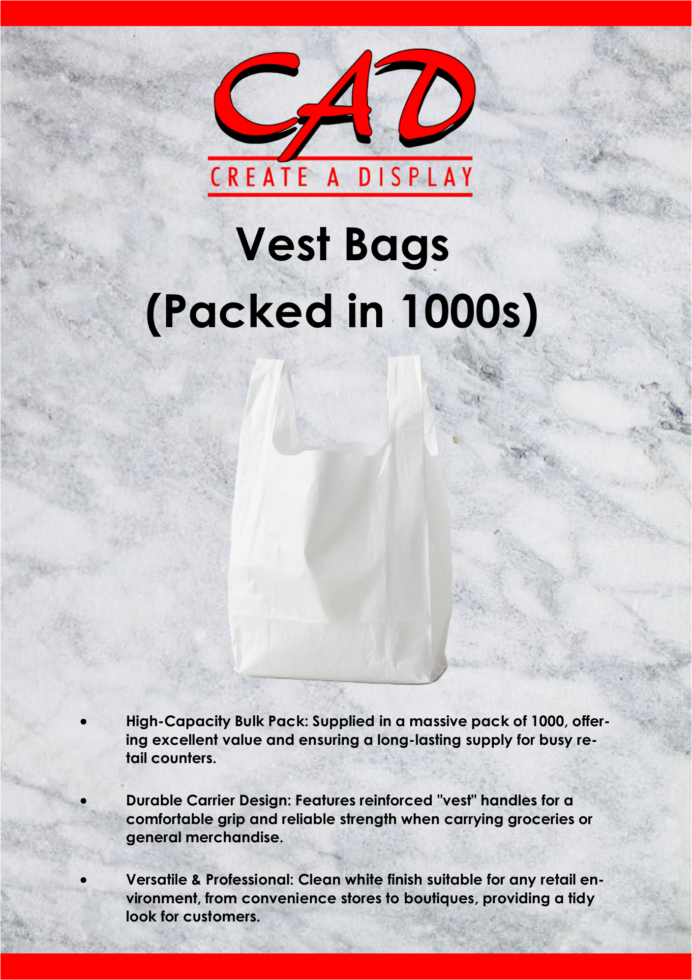 Vest Bags (Packed in 1000s)