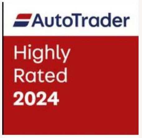 AutoTrader logo with a red banner stating 'Highly Rated 2024'.