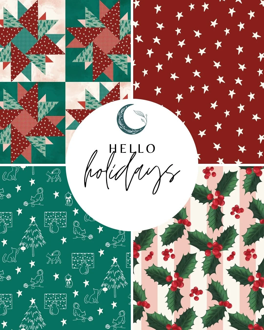 Been spending this cold rainy weekend making cheater quilts, holiday patterns, and spending time with family. 🎄