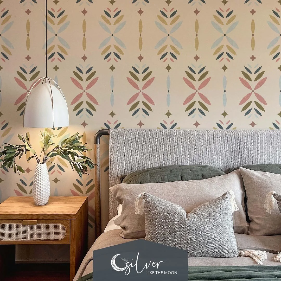 This pattern was inspired by the simplicity of Scandinavian quilts. Using on 3 shapes and repeating them at different sizes and colors, this simple geometric design is available in plain smooth colors or with individual patterns in each piece to give