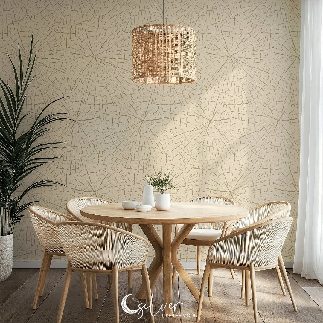 Abstracted wood medallions in earthy colors!