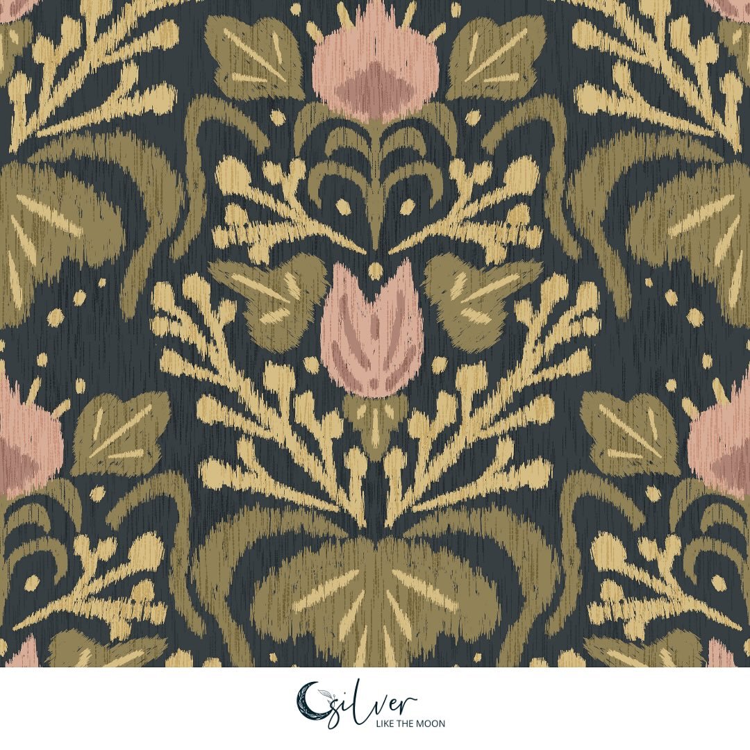 Prompt 11 (I think) was Ikat. I did about three versions before landing on this one. I actually like the darker backgrounds. Which is your favorite? @powersellersacademy #blenderbonanza26